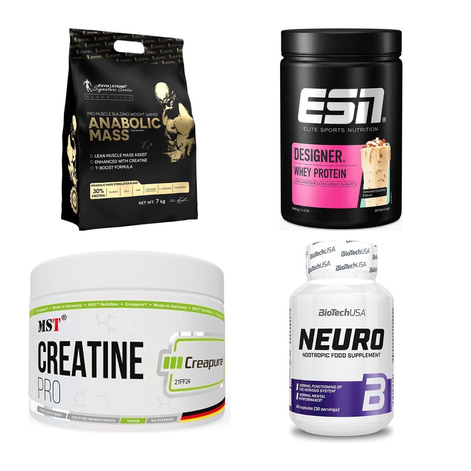 Masseaufbau für Fortgeschrittene: Kevin Levrone Anabolic + 3 weitere – alle enthaltenen Artikel