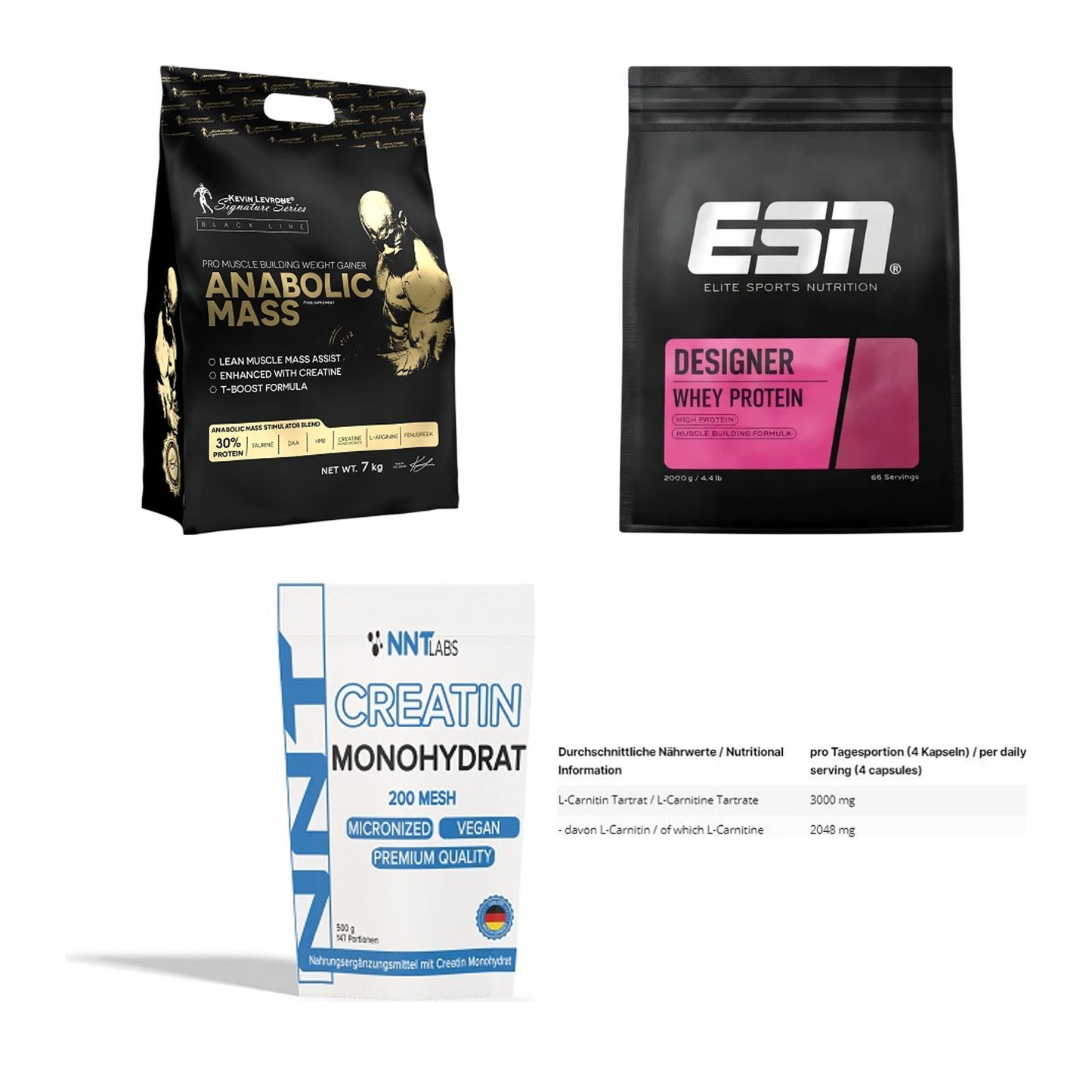 Masseaufbau für Fortgeschrittene: Kevin Levrone Anabolic + 3 weitere – alle enthaltenen Artikel