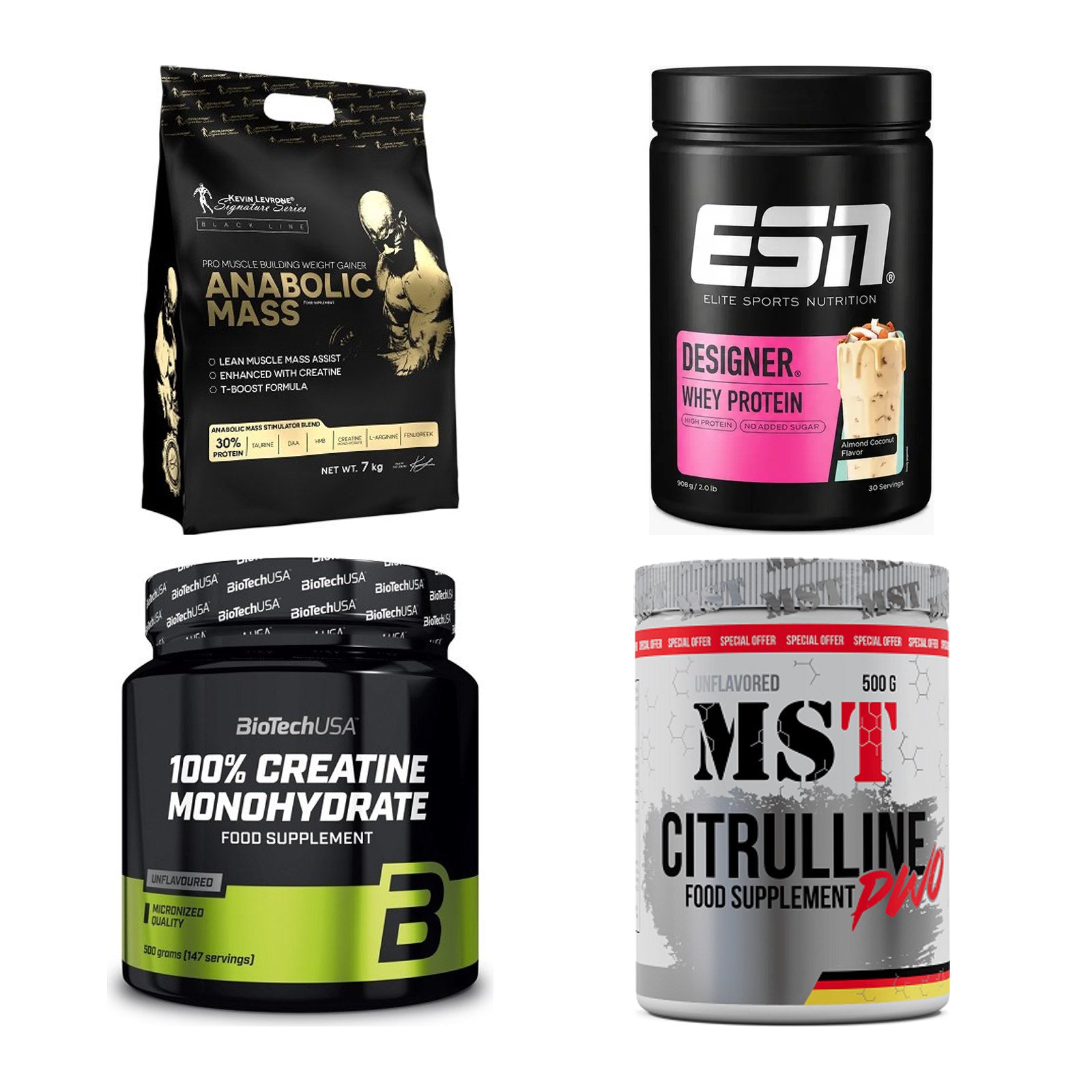 Masseaufbau für Fortgeschrittene: Kevin Levrone Anabolic + 3 weitere – alle enthaltenen Artikel