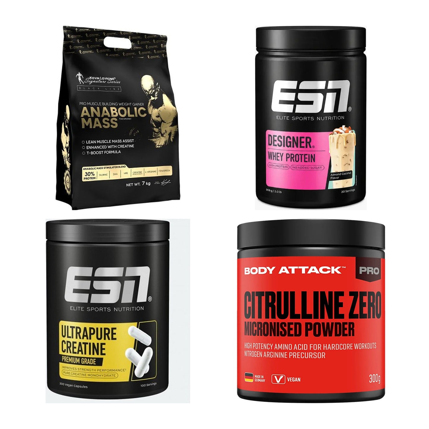 Masseaufbau für Fortgeschrittene: Kevin Levrone Anabolic + 3 weitere – alle enthaltenen Artikel
