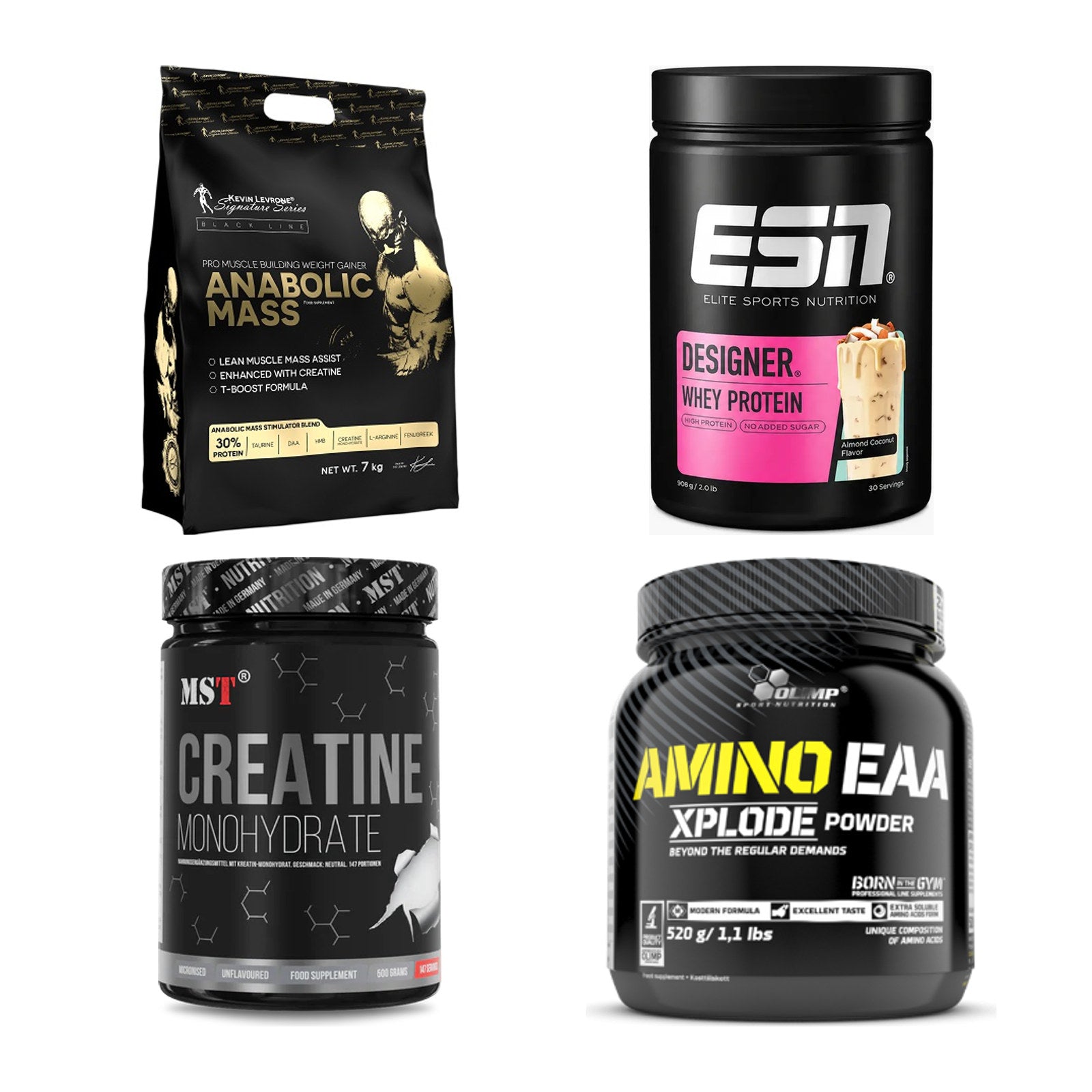 Masseaufbau für Fortgeschrittene: Kevin Levrone Anabolic + 3 weitere – alle enthaltenen Artikel