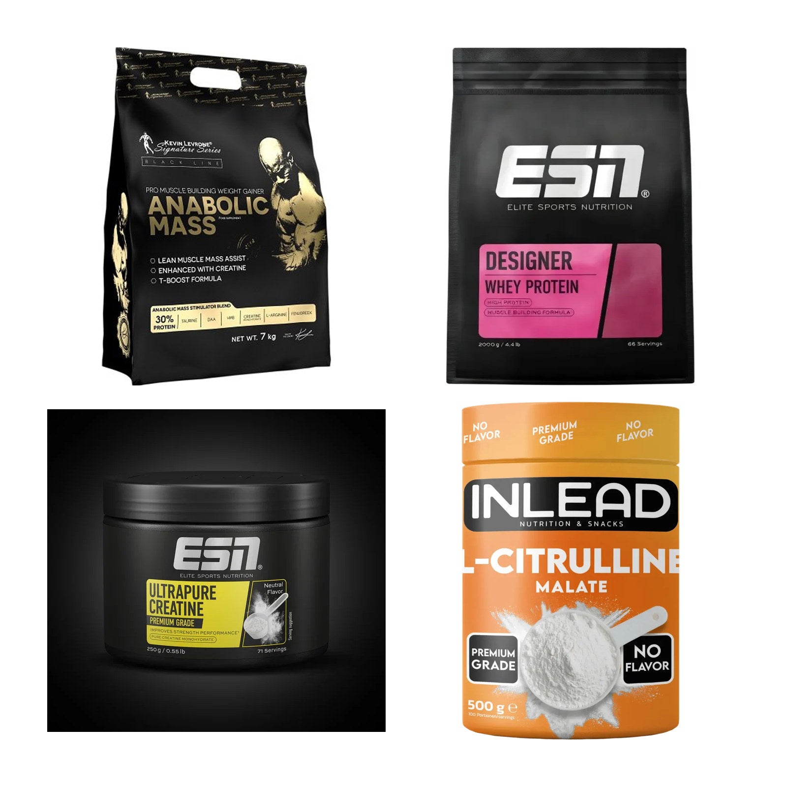 Masseaufbau für Fortgeschrittene: Kevin Levrone Anabolic + 3 weitere – alle enthaltenen Artikel