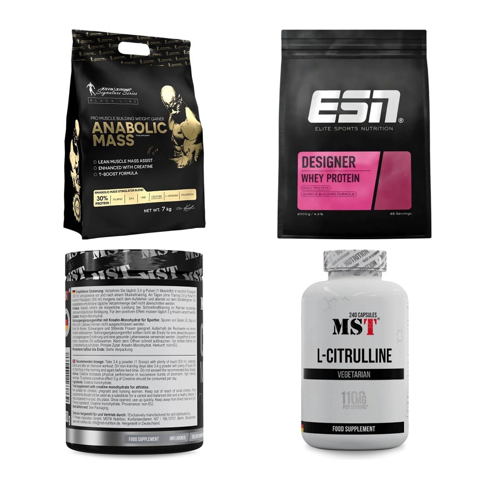 Masseaufbau für Fortgeschrittene: Kevin Levrone Anabolic + 3 weitere – alle enthaltenen Artikel