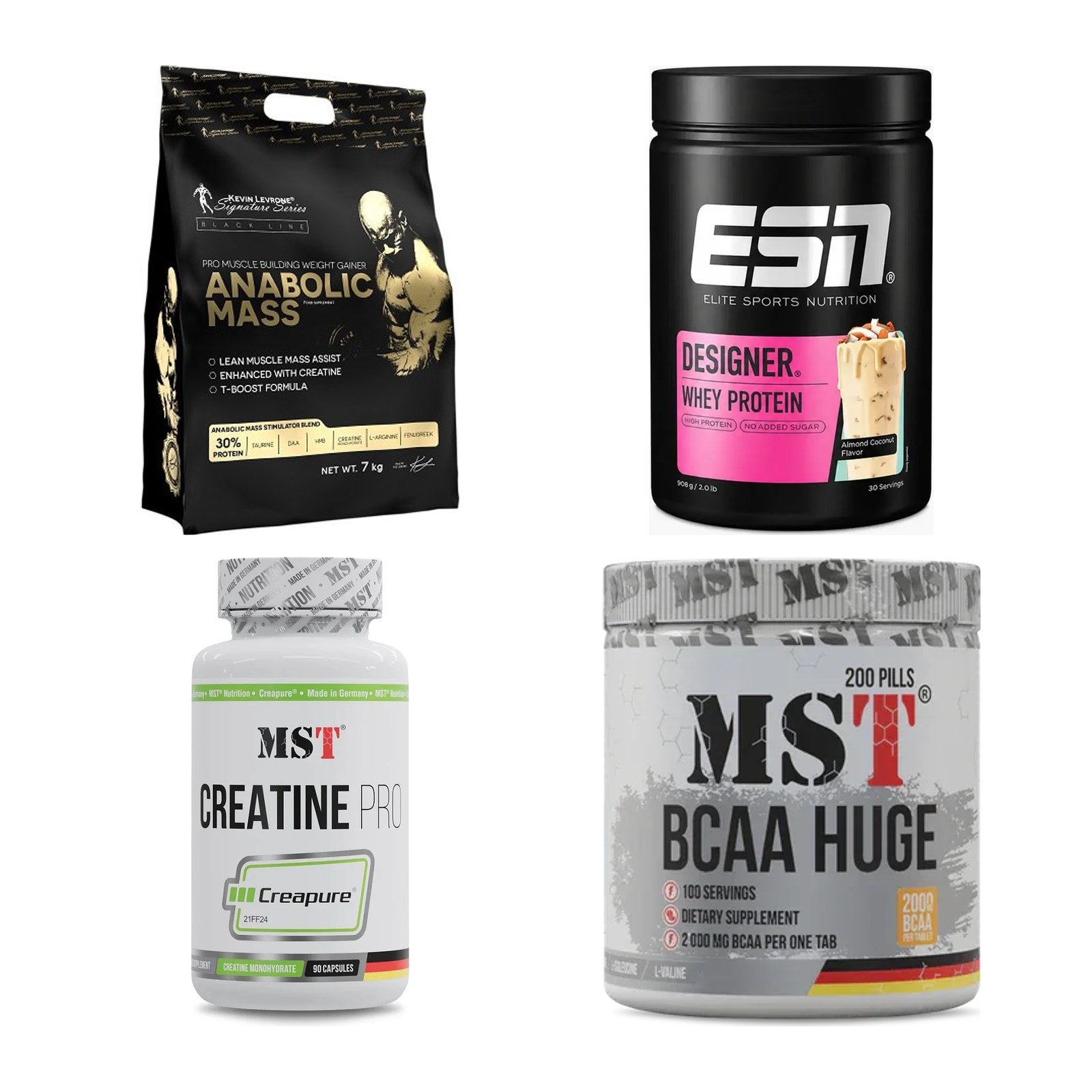 Masseaufbau für Fortgeschrittene: Kevin Levrone Anabolic + 3 weitere – alle enthaltenen Artikel