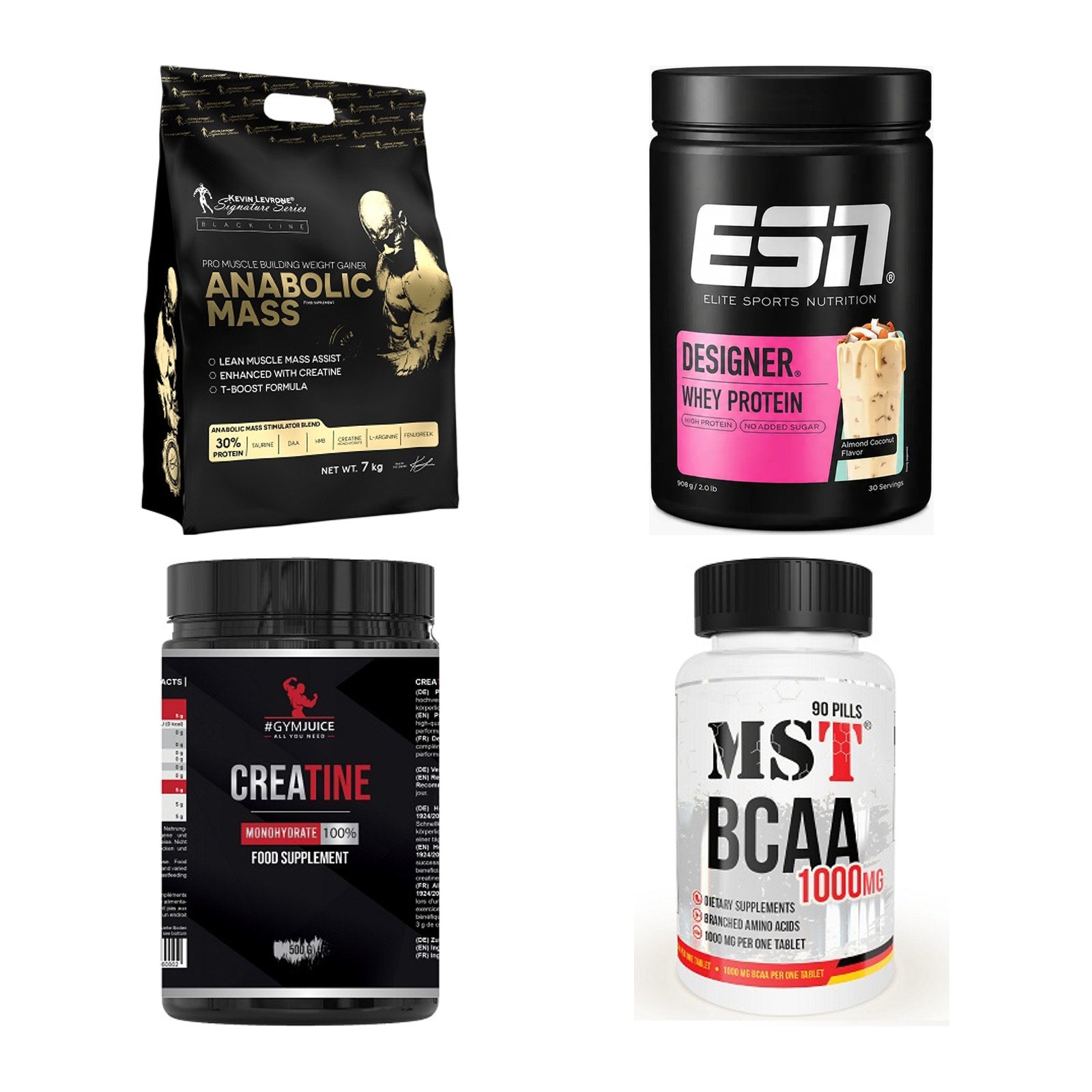 Masseaufbau für Fortgeschrittene: Kevin Levrone Anabolic + 3 weitere – alle enthaltenen Artikel