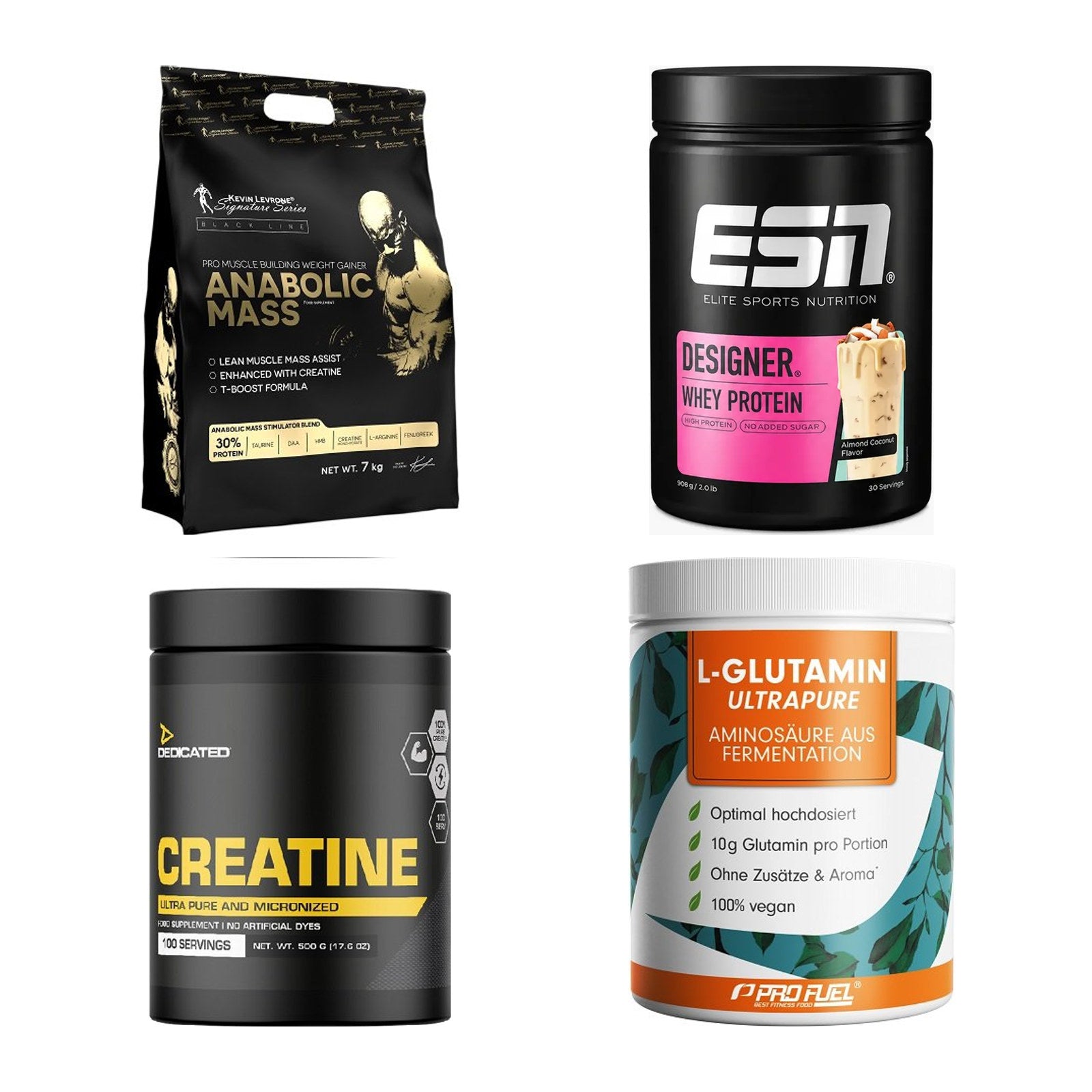 Masseaufbau für Fortgeschrittene: Kevin Levrone Anabolic + 3 weitere – alle enthaltenen Artikel