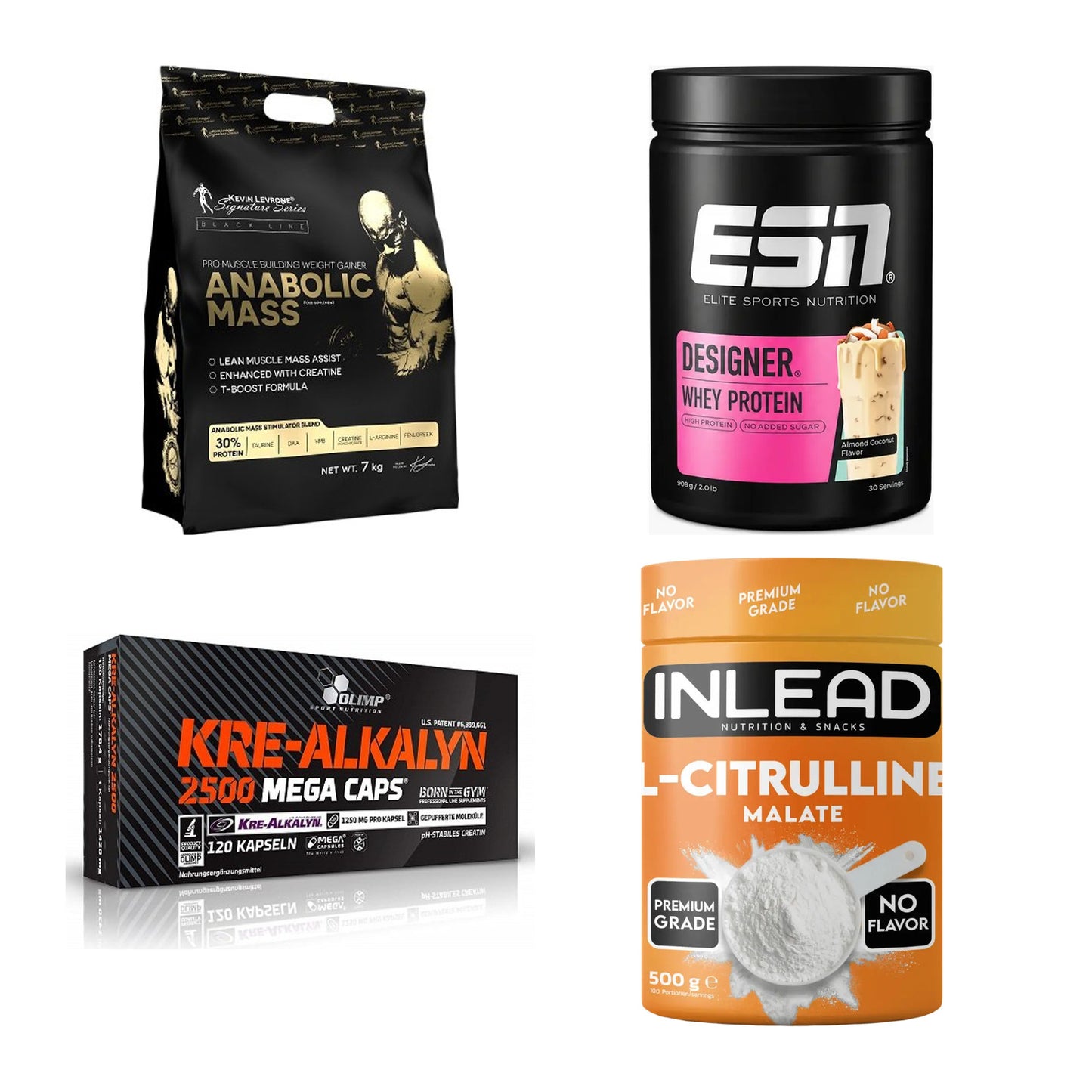 Masseaufbau für Fortgeschrittene: Kevin Levrone Anabolic + 3 weitere – alle enthaltenen Artikel