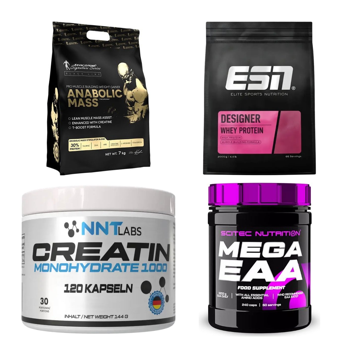 Masseaufbau für Fortgeschrittene: Kevin Levrone Anabolic + 3 weitere – alle enthaltenen Artikel