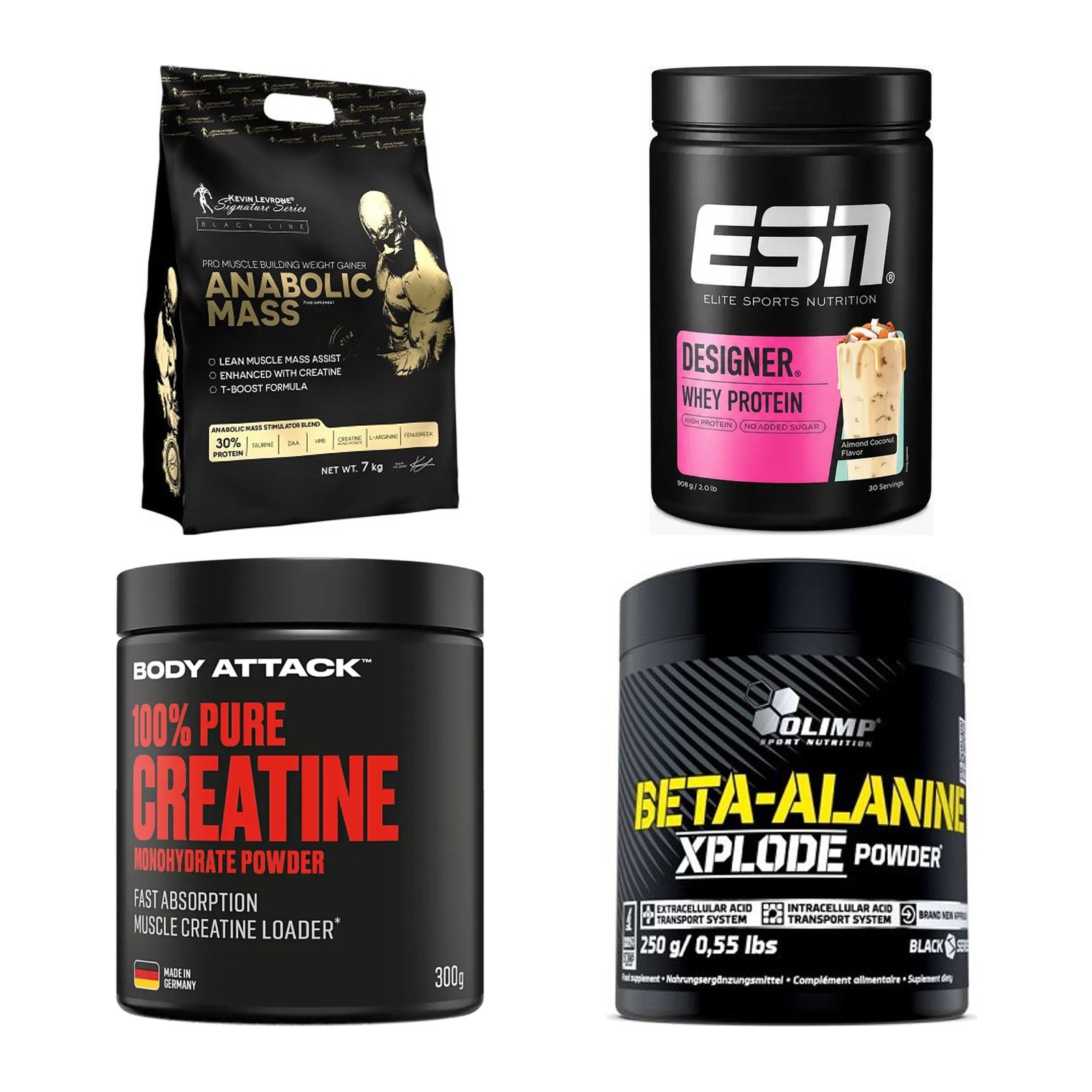 Masseaufbau für Fortgeschrittene: Kevin Levrone Anabolic + 3 weitere – alle enthaltenen Artikel