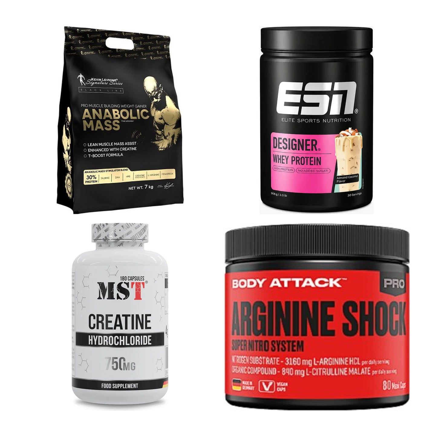 Masseaufbau für Fortgeschrittene: Kevin Levrone Anabolic + 3 weitere – alle enthaltenen Artikel