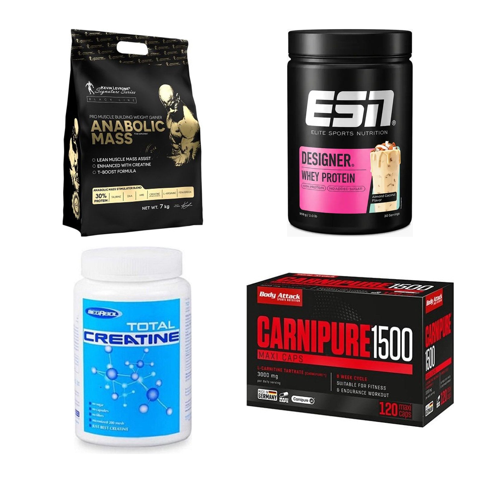 Masseaufbau für Fortgeschrittene: Kevin Levrone Anabolic + 3 weitere – alle enthaltenen Artikel