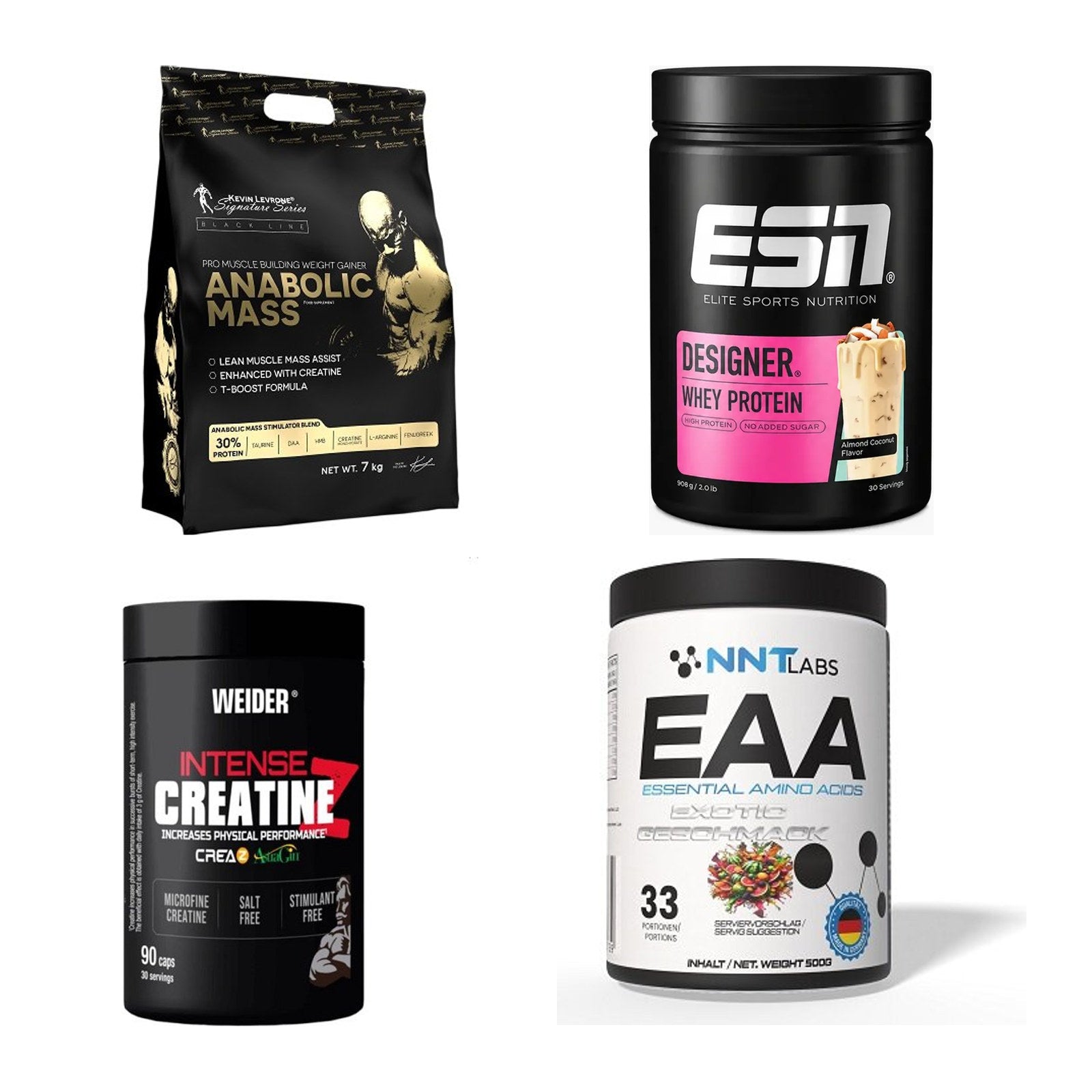 Masseaufbau für Fortgeschrittene: Kevin Levrone Anabolic + 3 weitere – alle enthaltenen Artikel