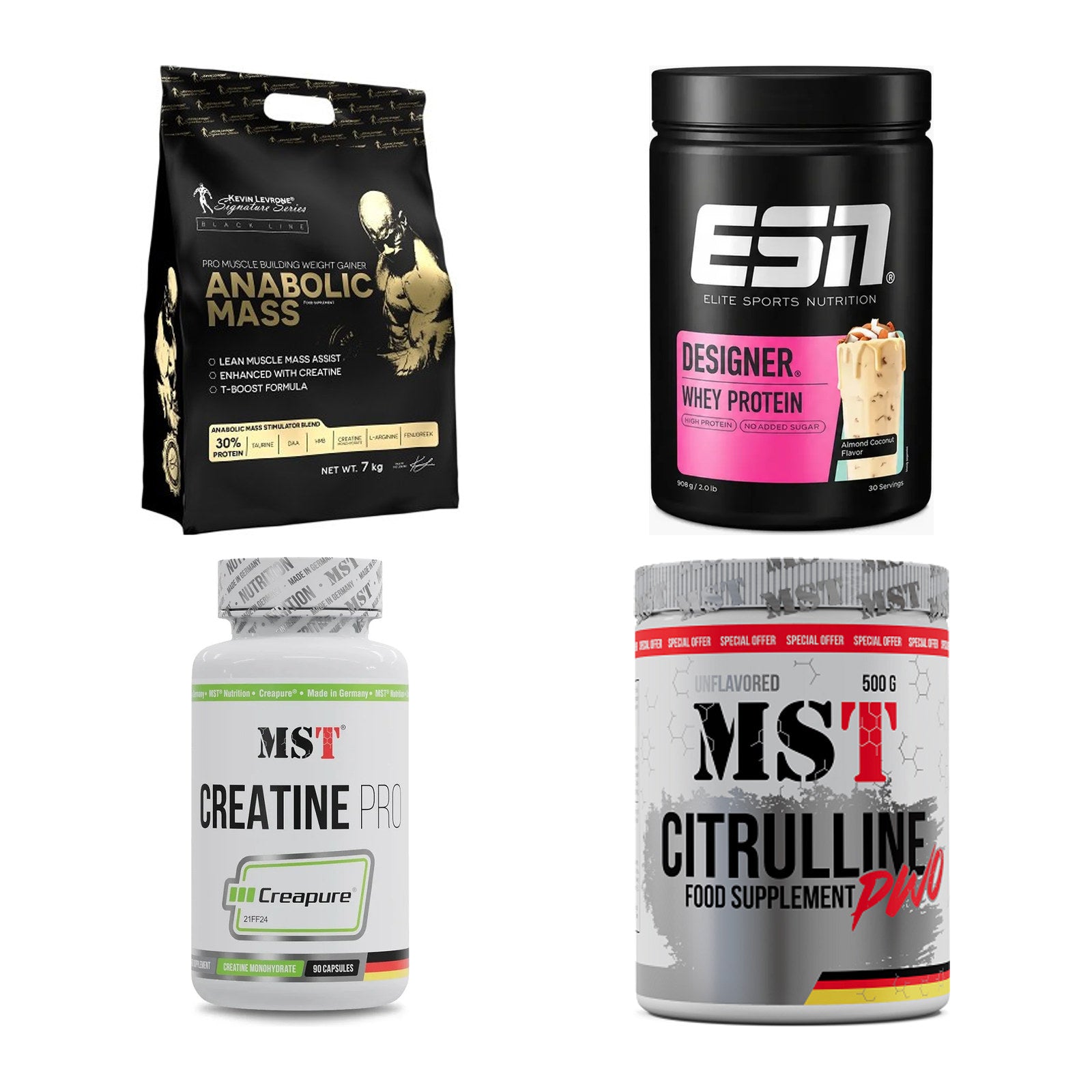 Masseaufbau für Fortgeschrittene: Kevin Levrone Anabolic + 3 weitere – alle enthaltenen Artikel