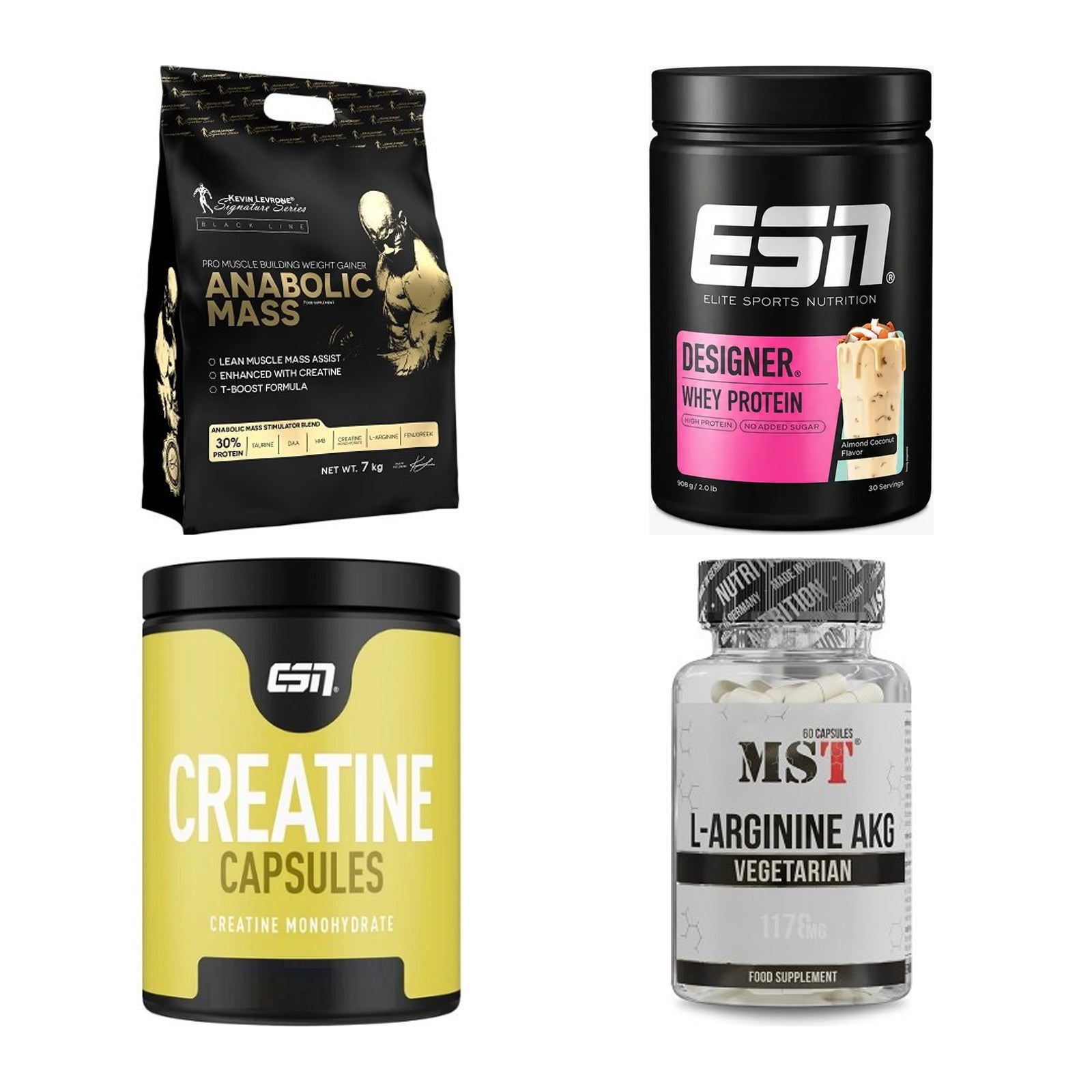 Masseaufbau für Fortgeschrittene: Kevin Levrone Anabolic + 3 weitere – alle enthaltenen Artikel