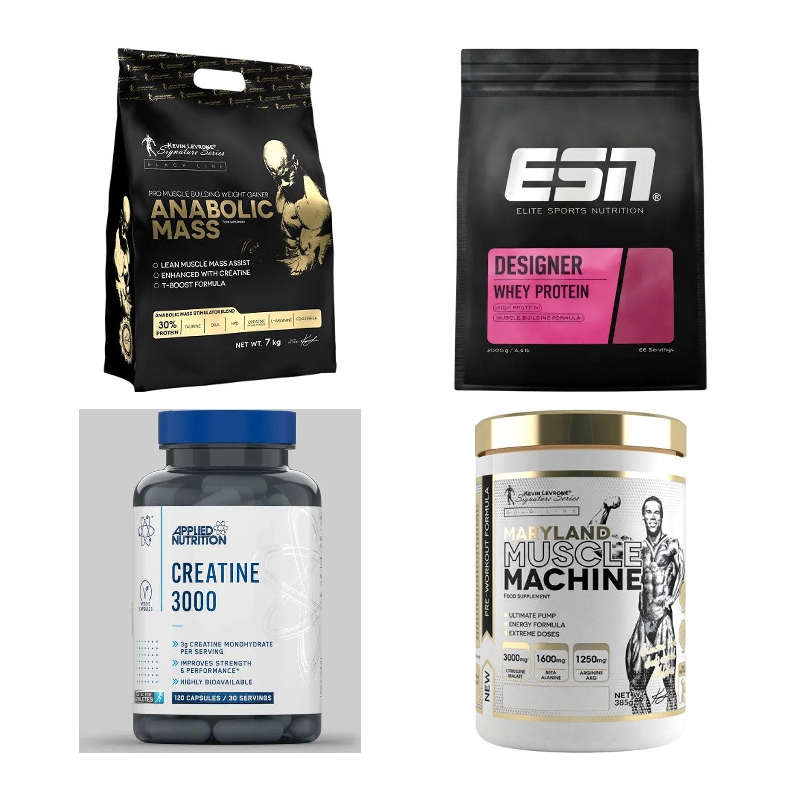Masseaufbau für Fortgeschrittene: Kevin Levrone Anabolic + 3 weitere – alle enthaltenen Artikel