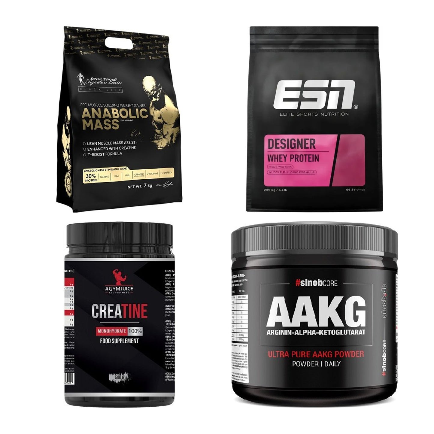 Masseaufbau für Fortgeschrittene: Kevin Levrone Anabolic + 3 weitere – alle enthaltenen Artikel