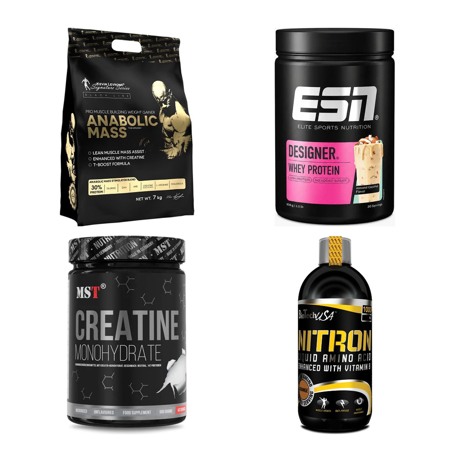 Masseaufbau für Fortgeschrittene: Kevin Levrone Anabolic + 3 weitere – alle enthaltenen Artikel