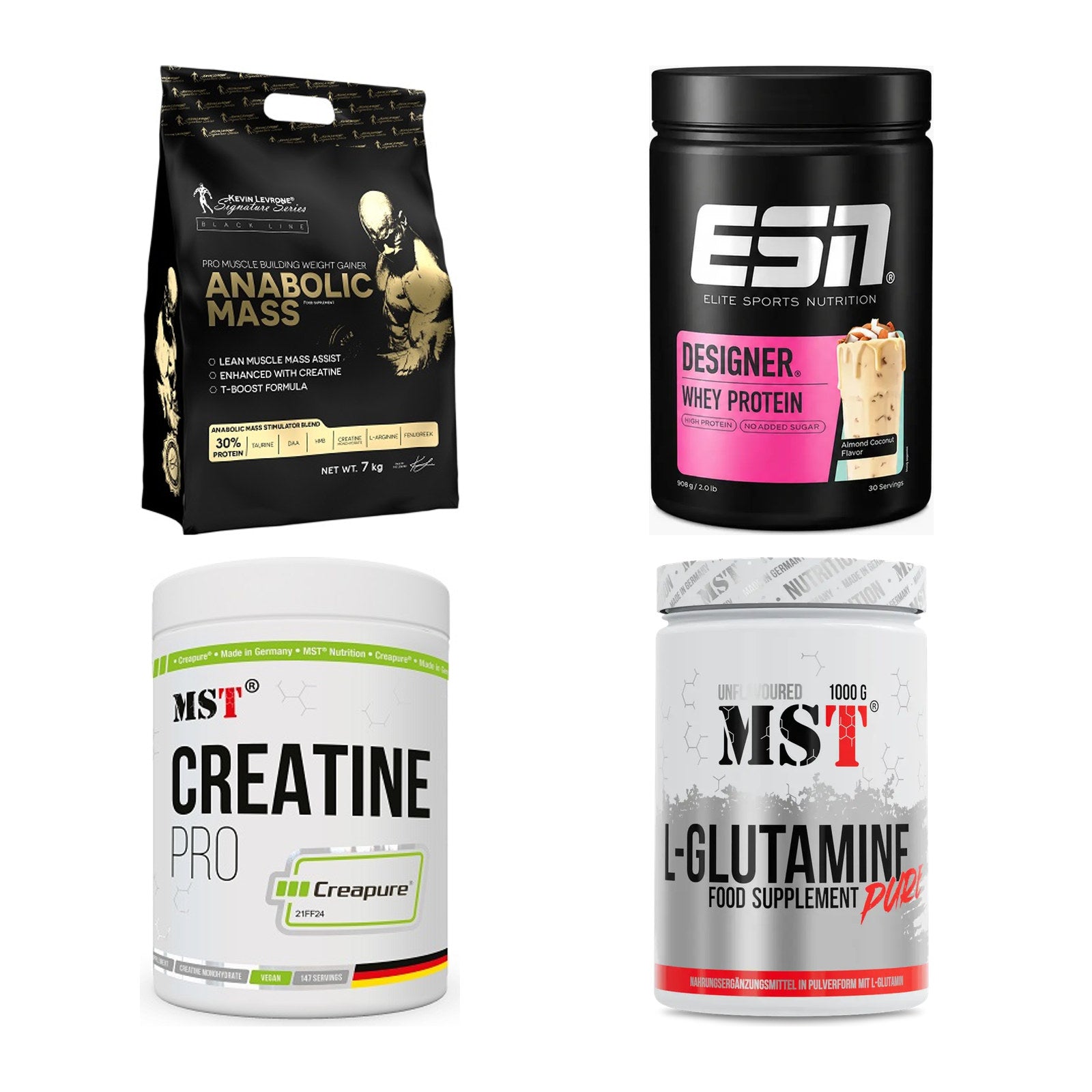 Masseaufbau für Fortgeschrittene: Kevin Levrone Anabolic + 3 weitere – alle enthaltenen Artikel