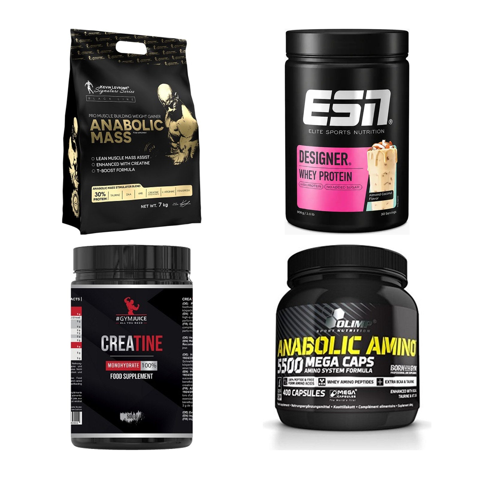 Masseaufbau für Fortgeschrittene: Kevin Levrone Anabolic + 3 weitere – alle enthaltenen Artikel