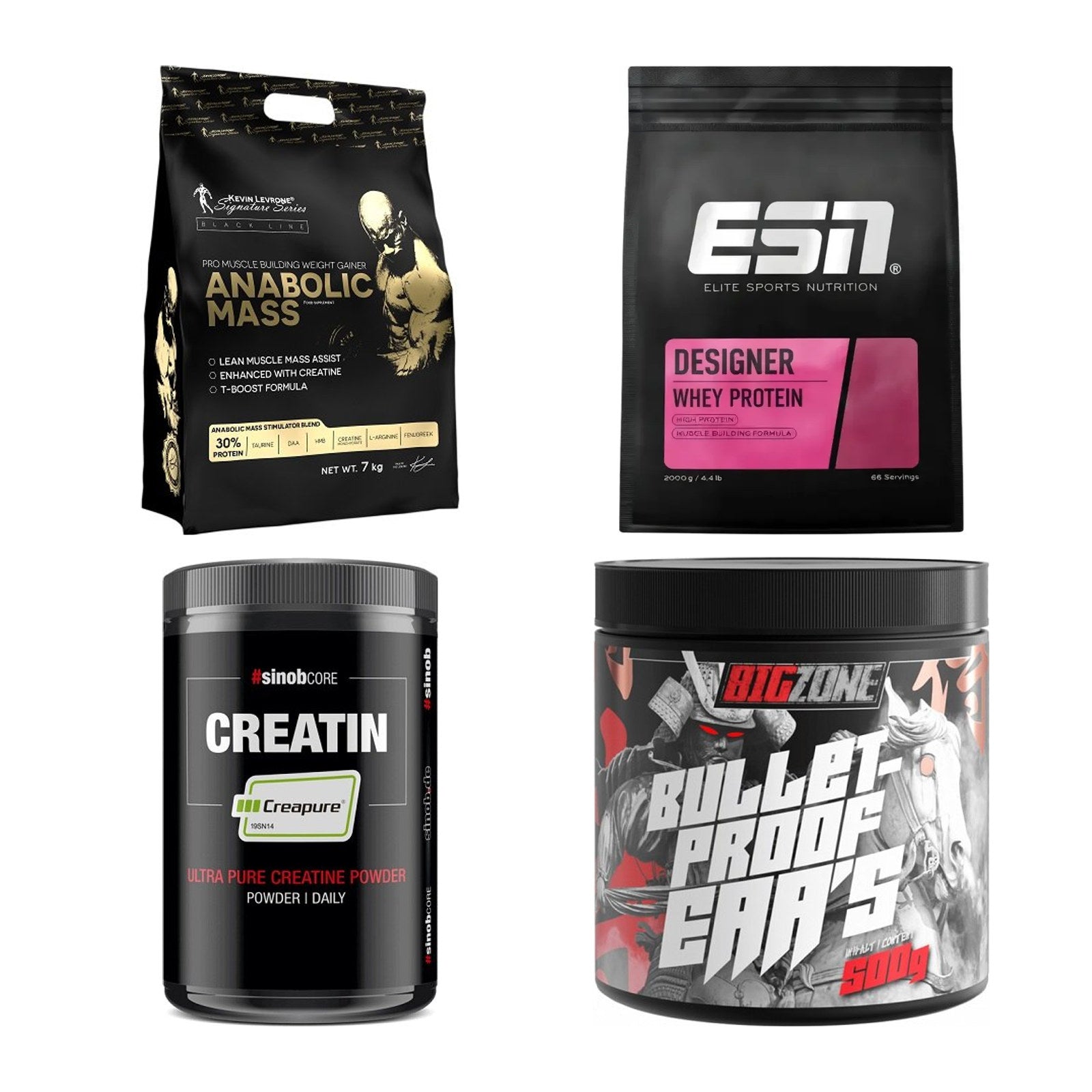 Masseaufbau für Fortgeschrittene: Kevin Levrone Anabolic + 3 weitere – alle enthaltenen Artikel