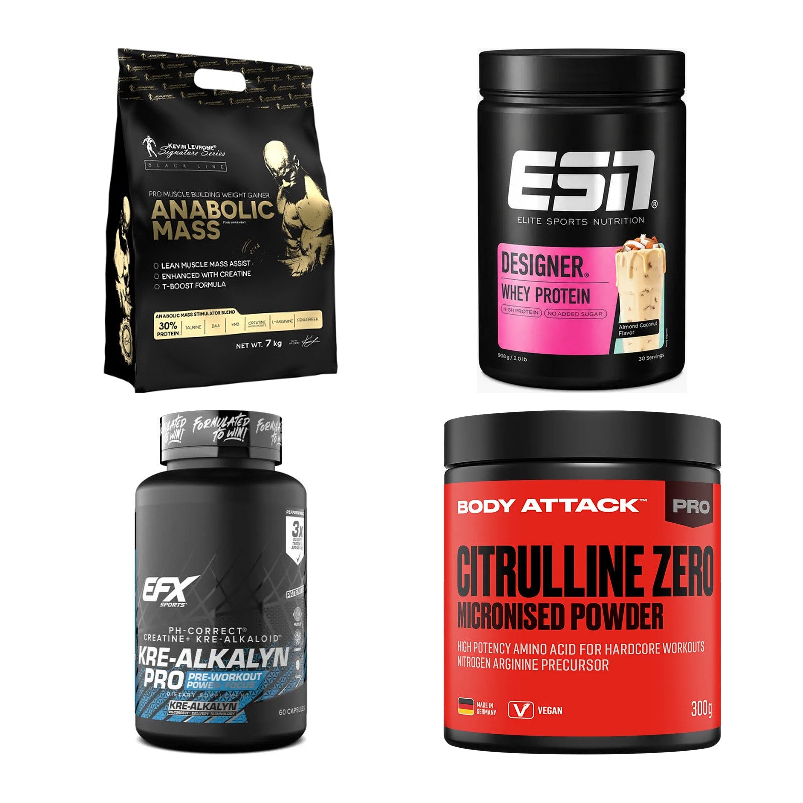 Masseaufbau für Fortgeschrittene: Kevin Levrone Anabolic + 3 weitere – alle enthaltenen Artikel