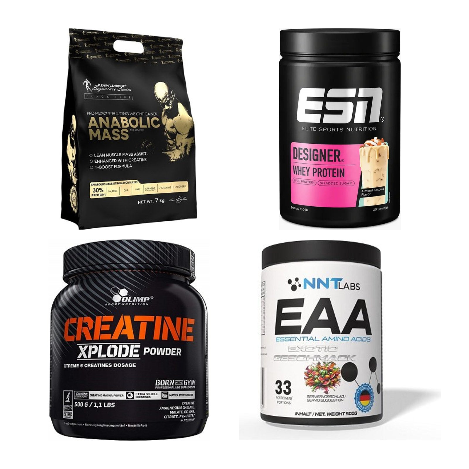 Masseaufbau für Fortgeschrittene: Kevin Levrone Anabolic + 3 weitere – alle enthaltenen Artikel