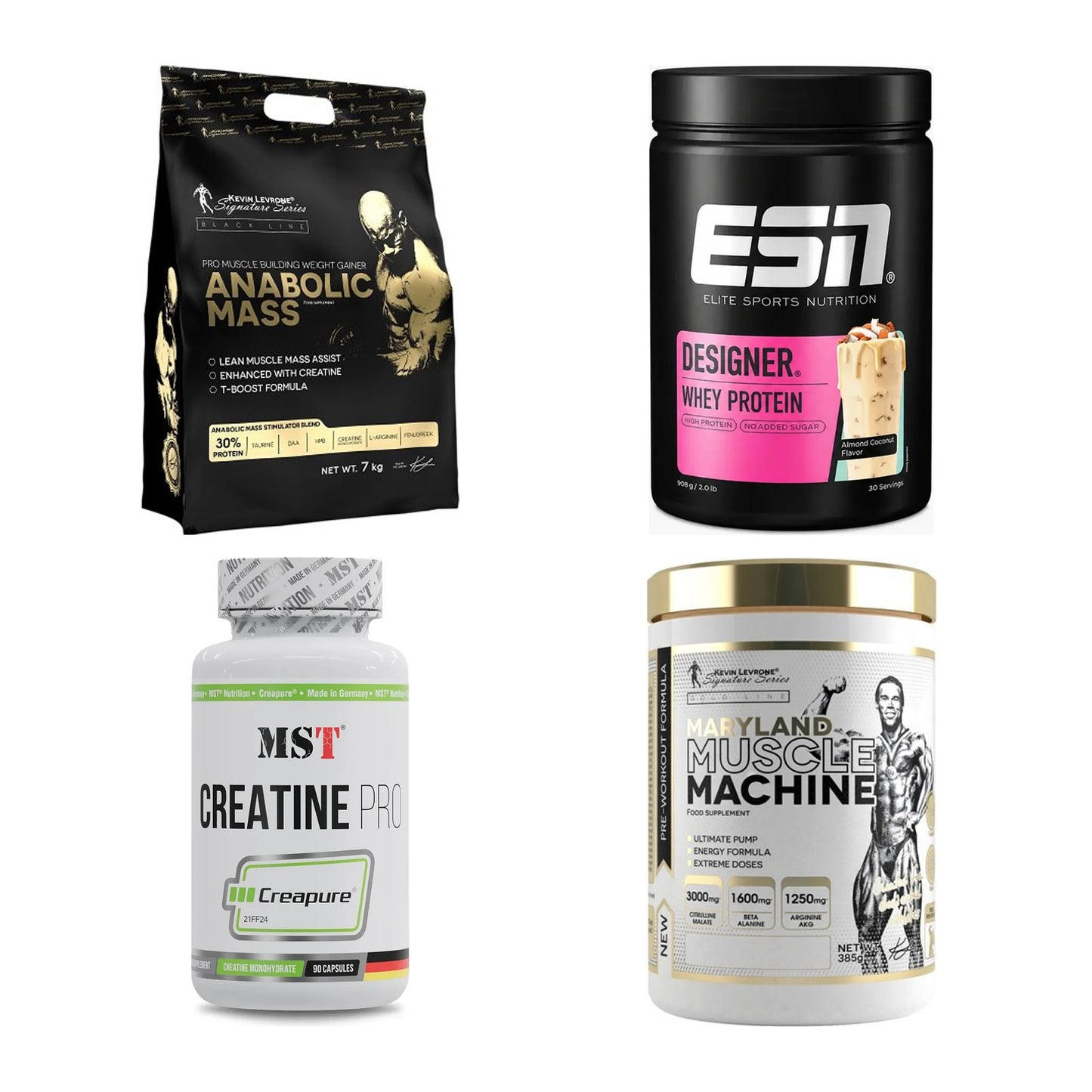 Masseaufbau für Fortgeschrittene: Kevin Levrone Anabolic + 3 weitere – alle enthaltenen Artikel