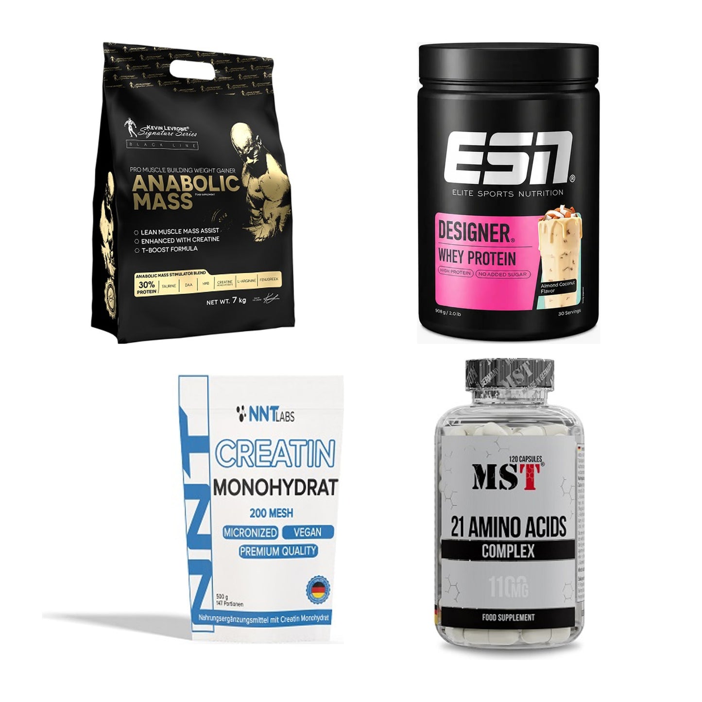 Masseaufbau für Fortgeschrittene: Kevin Levrone Anabolic + 3 weitere – alle enthaltenen Artikel
