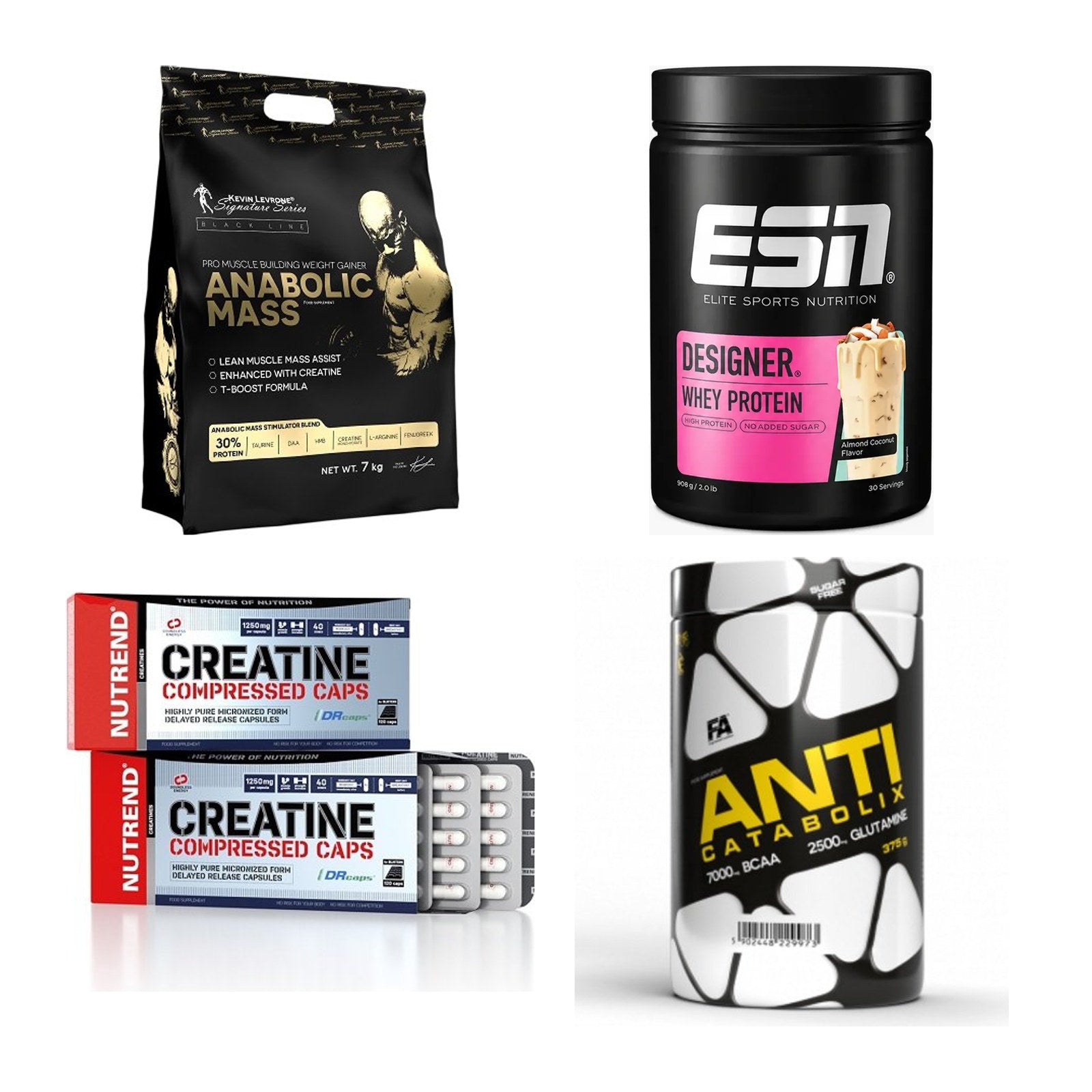 Masseaufbau für Fortgeschrittene: Kevin Levrone Anabolic + 3 weitere – alle enthaltenen Artikel