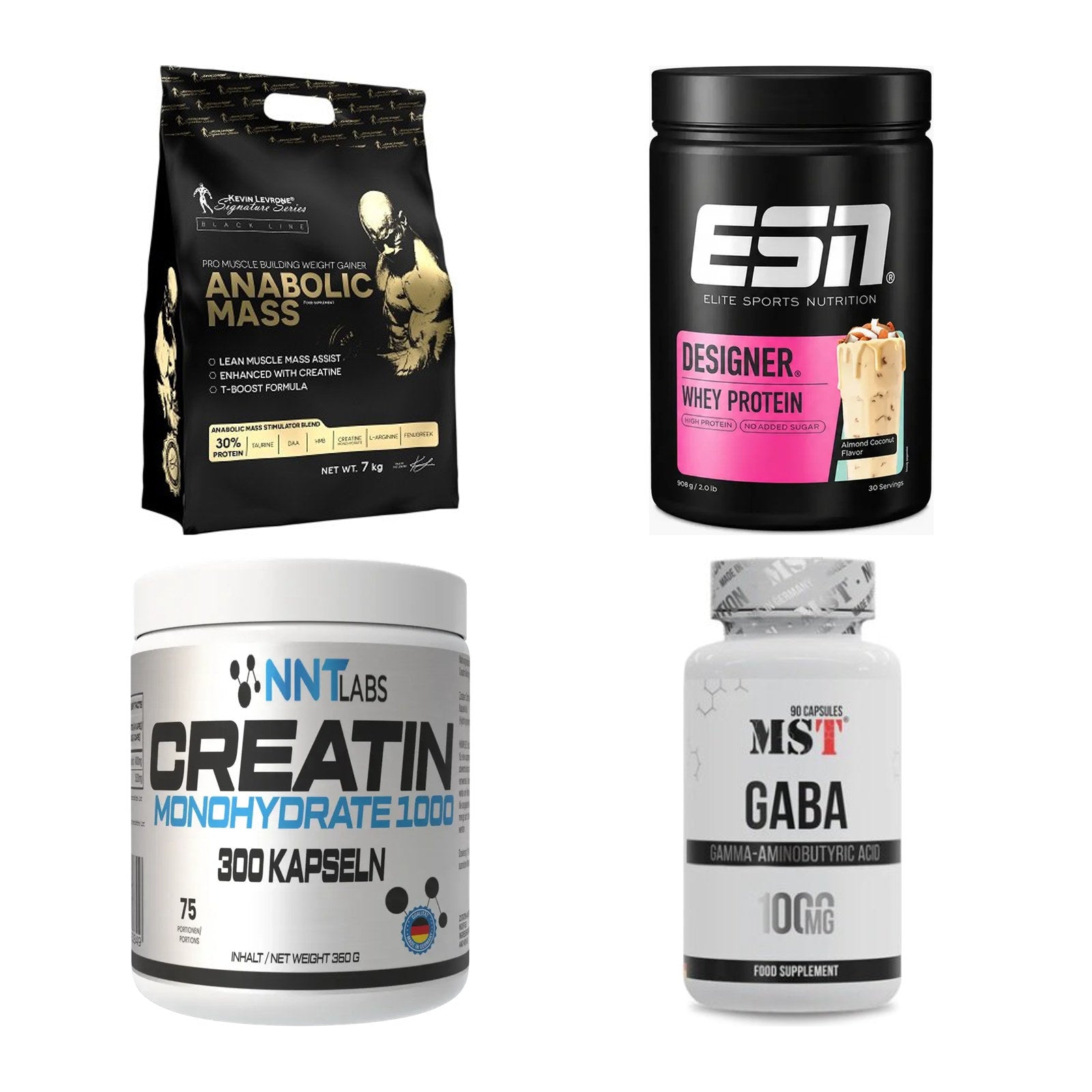 Masseaufbau für Fortgeschrittene: Kevin Levrone Anabolic + 3 weitere – alle enthaltenen Artikel