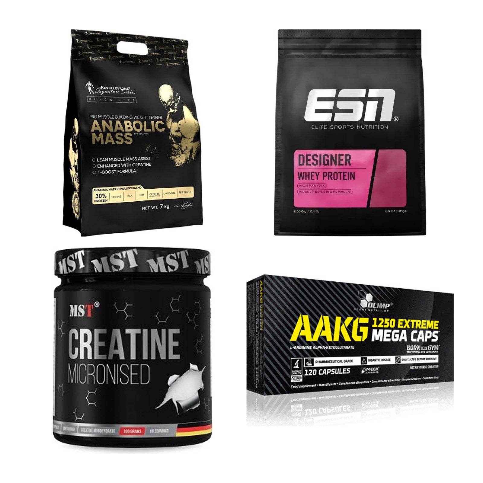 Masseaufbau für Fortgeschrittene: Kevin Levrone Anabolic + 3 weitere – alle enthaltenen Artikel