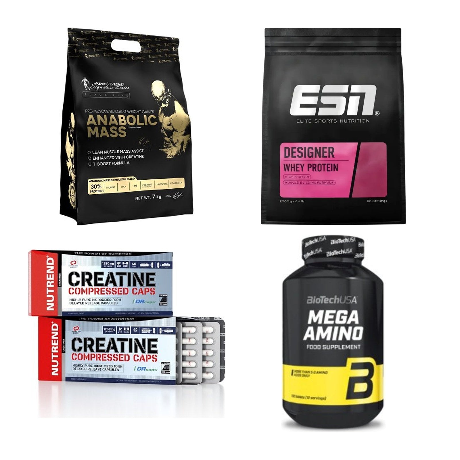 Masseaufbau für Fortgeschrittene: Kevin Levrone Anabolic + 3 weitere – alle enthaltenen Artikel