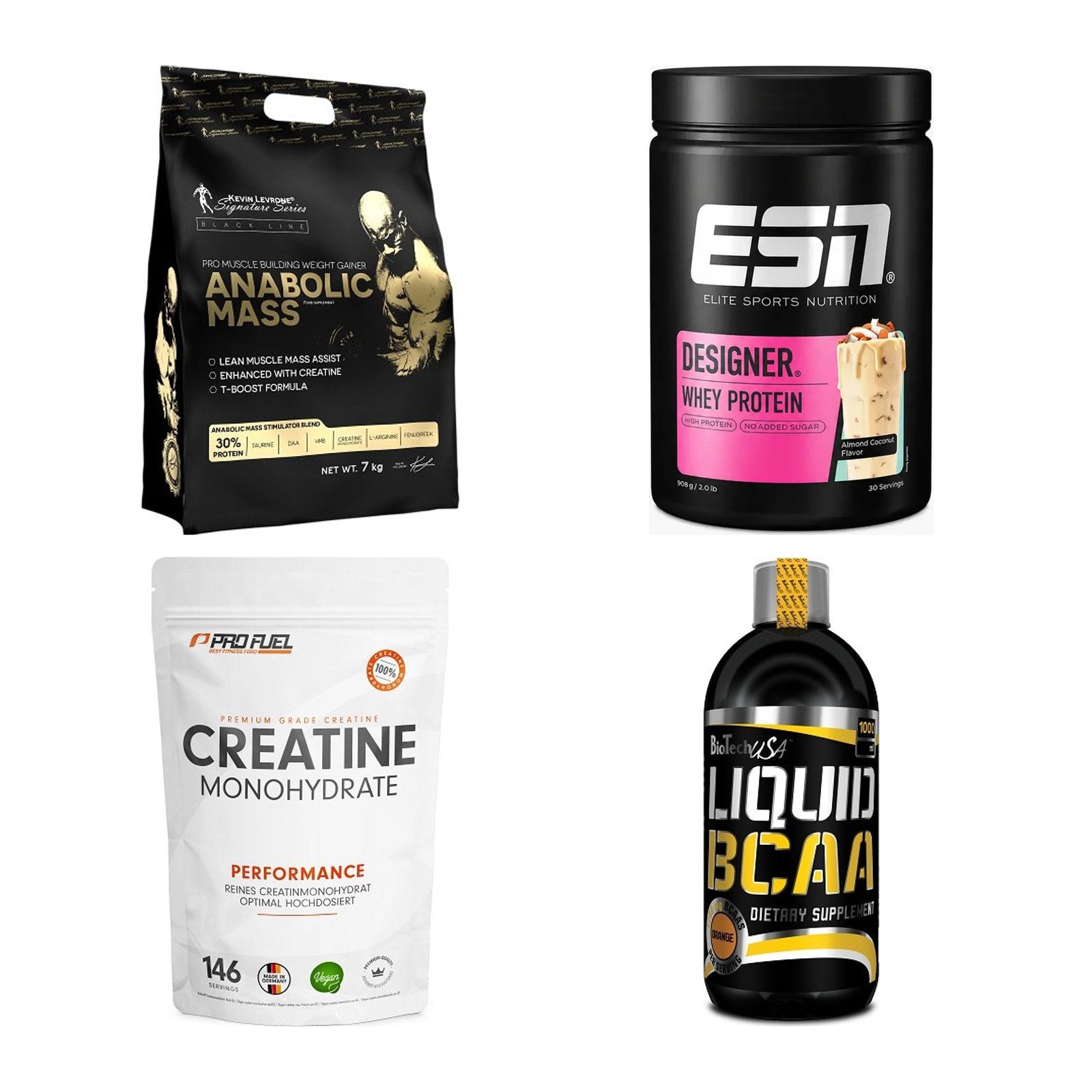 Masseaufbau für Fortgeschrittene: Kevin Levrone Anabolic + 3 weitere – alle enthaltenen Artikel