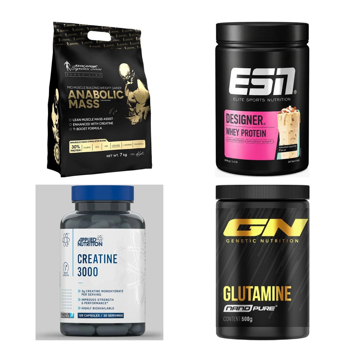 Masseaufbau für Fortgeschrittene: Kevin Levrone Anabolic + 3 weitere – alle enthaltenen Artikel