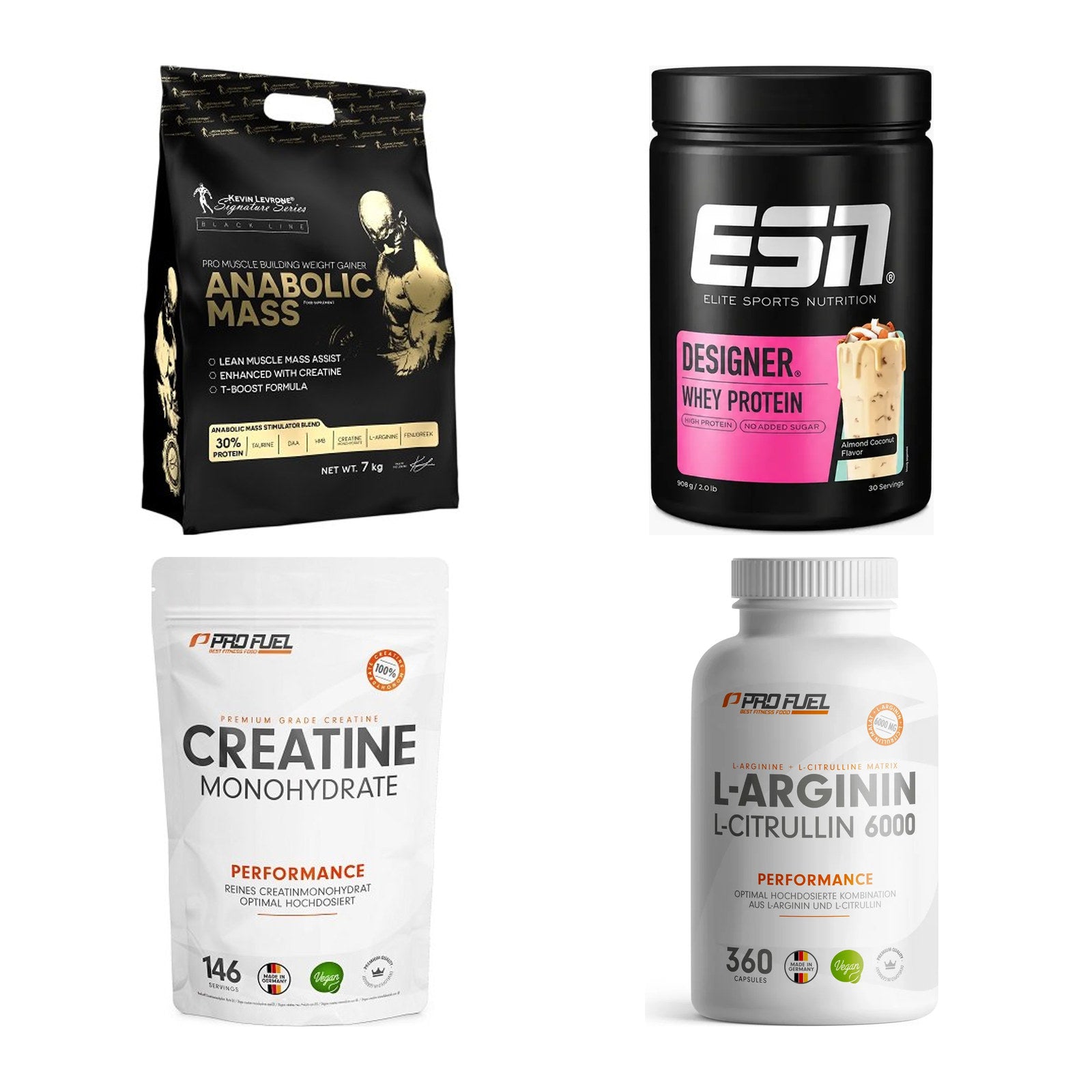 Masseaufbau für Fortgeschrittene: Kevin Levrone Anabolic + 3 weitere – alle enthaltenen Artikel