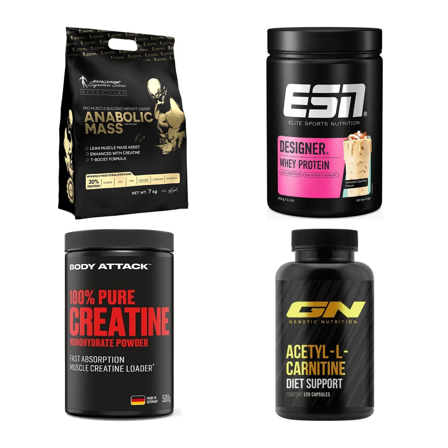 Masseaufbau für Fortgeschrittene: Kevin Levrone Anabolic + 3 weitere – alle enthaltenen Artikel