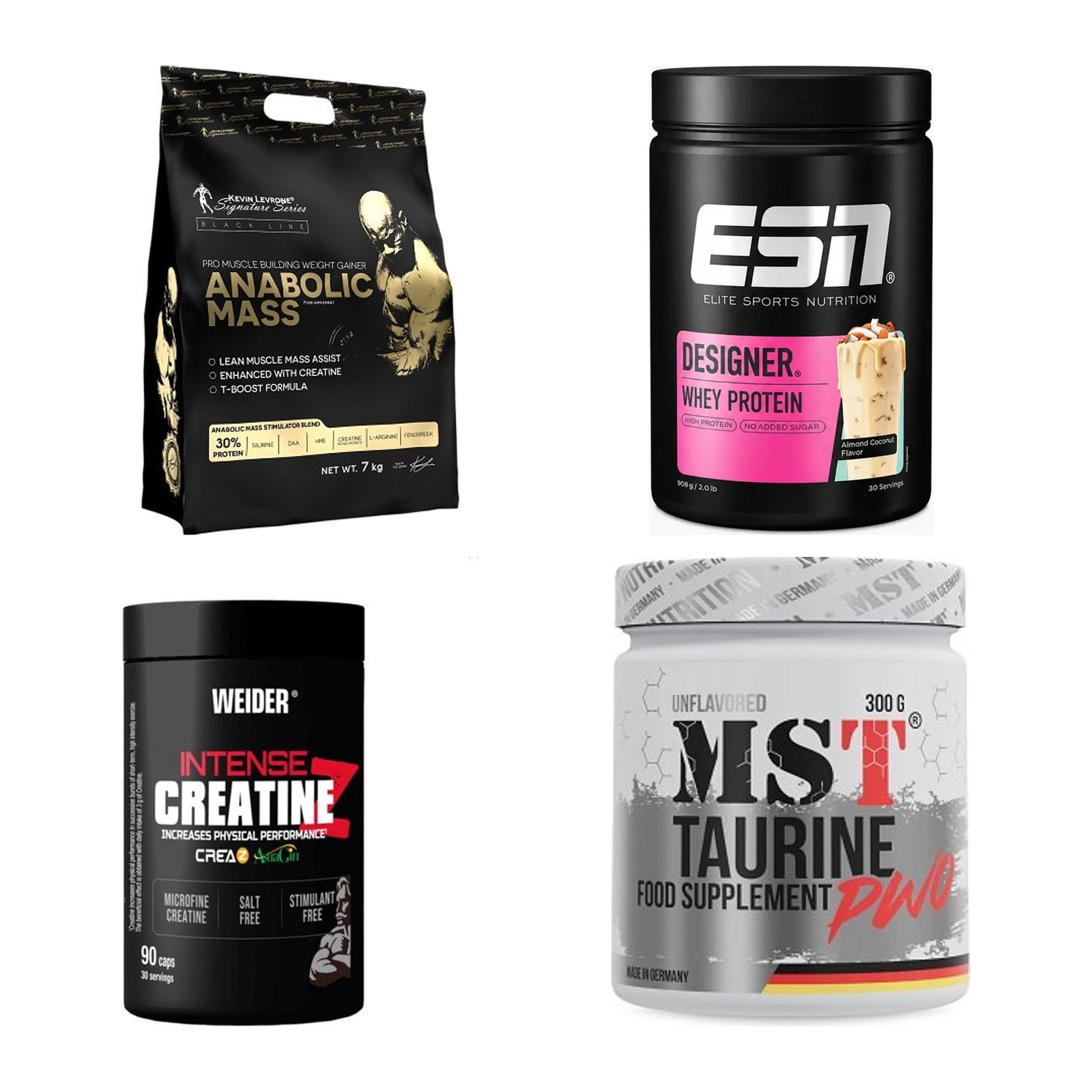 Masseaufbau für Fortgeschrittene: Kevin Levrone Anabolic + 3 weitere – alle enthaltenen Artikel
