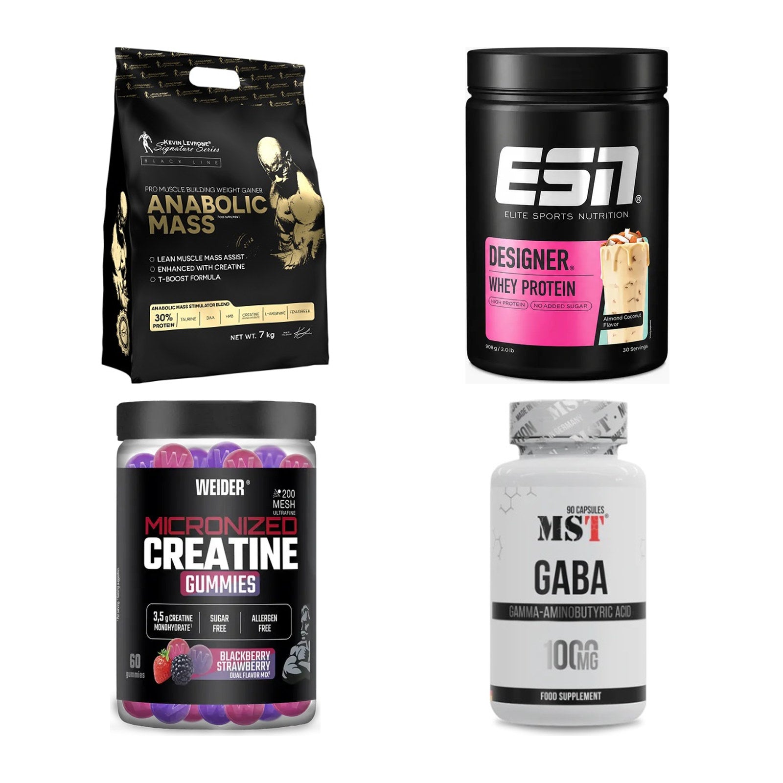 Masseaufbau für Fortgeschrittene: Kevin Levrone Anabolic + 3 weitere – alle enthaltenen Artikel