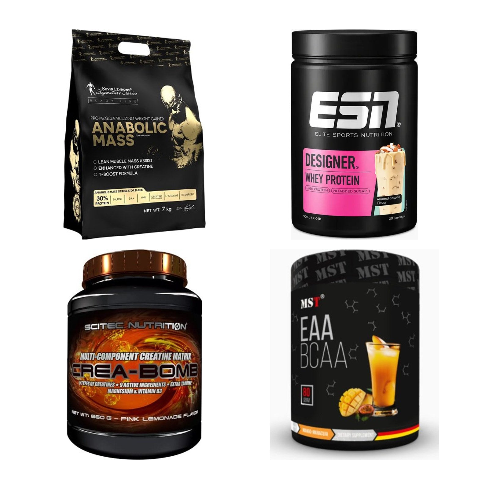 Masseaufbau für Fortgeschrittene: Kevin Levrone Anabolic + 3 weitere – alle enthaltenen Artikel