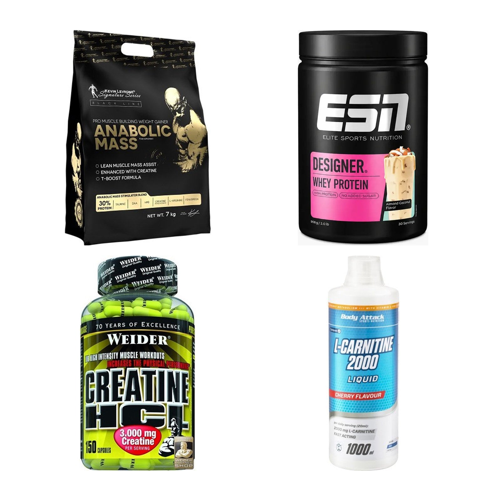 Masseaufbau für Fortgeschrittene: Kevin Levrone Anabolic + 3 weitere – alle enthaltenen Artikel