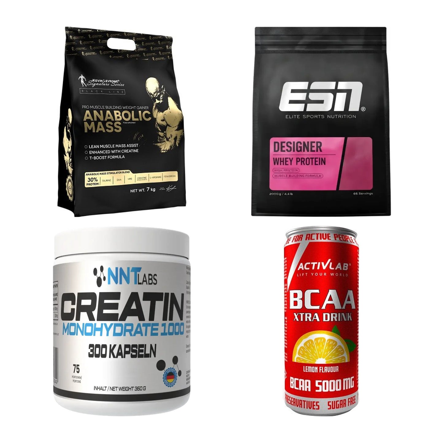 Masseaufbau für Fortgeschrittene: Kevin Levrone Anabolic + 3 weitere – alle enthaltenen Artikel
