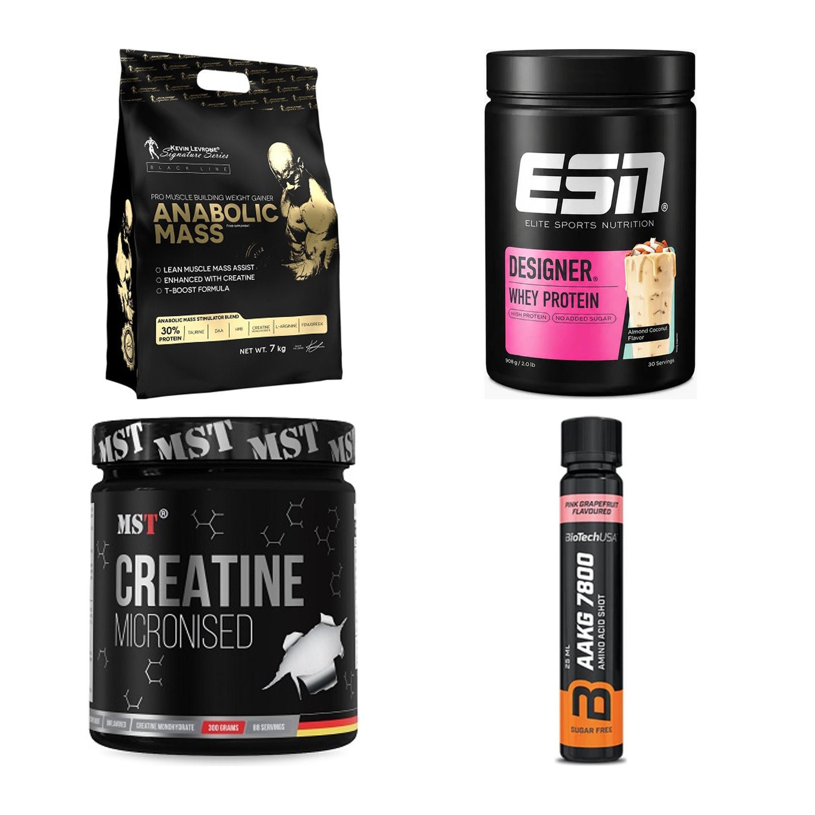 Masseaufbau für Fortgeschrittene: Kevin Levrone Anabolic + 3 weitere – alle enthaltenen Artikel