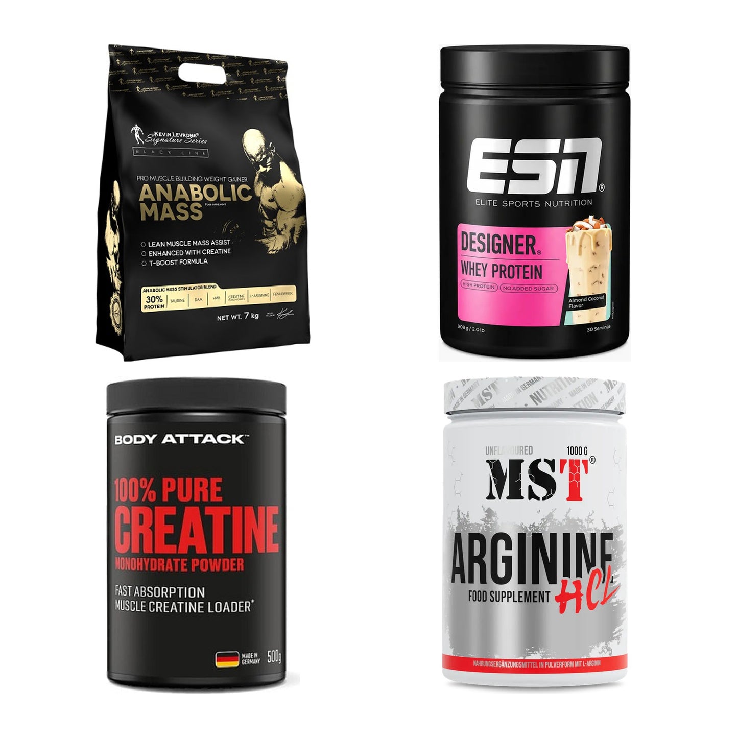 Masseaufbau für Fortgeschrittene: Kevin Levrone Anabolic + 3 weitere – alle enthaltenen Artikel