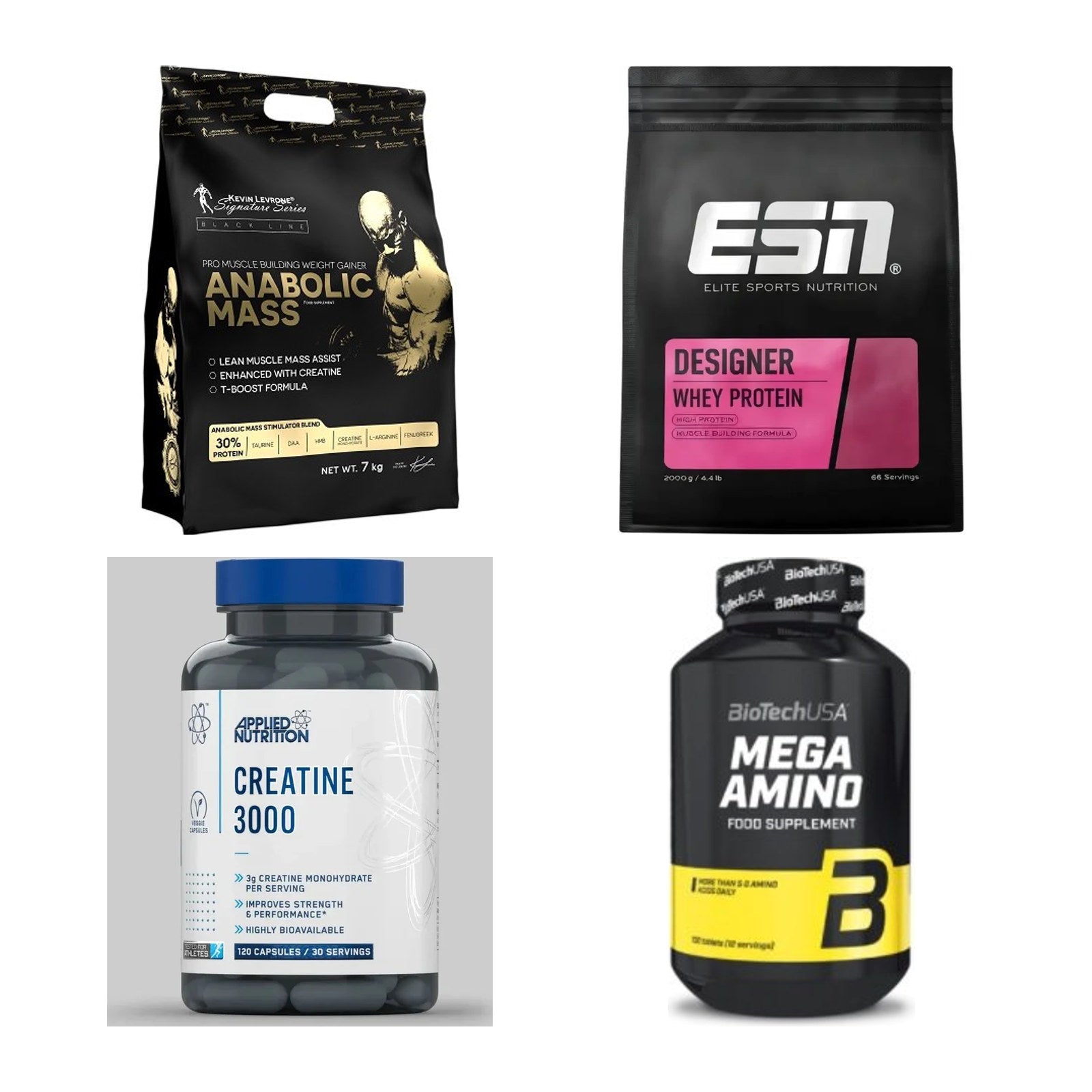 Masseaufbau für Fortgeschrittene: Kevin Levrone Anabolic + 3 weitere – alle enthaltenen Artikel