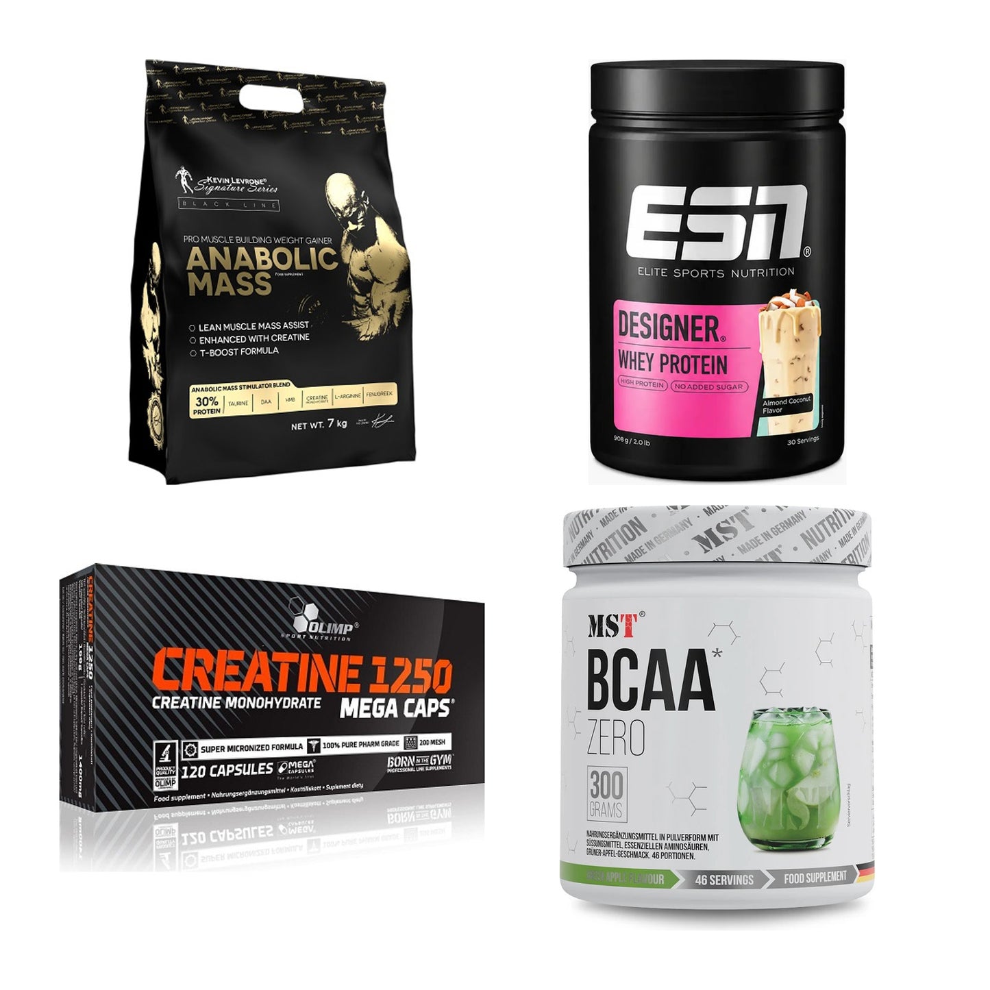 Masseaufbau für Fortgeschrittene: Kevin Levrone Anabolic + 3 weitere – alle enthaltenen Artikel