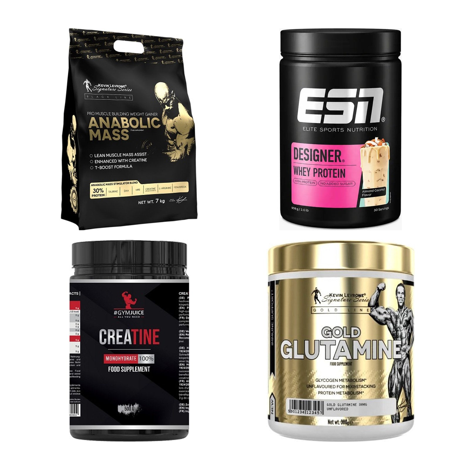 Masseaufbau für Fortgeschrittene: Kevin Levrone Anabolic + 3 weitere – alle enthaltenen Artikel