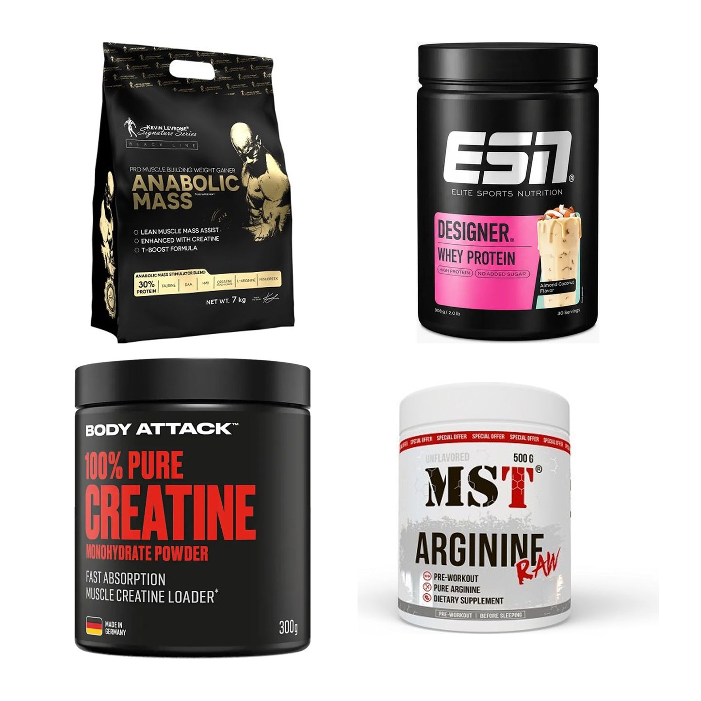 Masseaufbau für Fortgeschrittene: Kevin Levrone Anabolic + 3 weitere – alle enthaltenen Artikel
