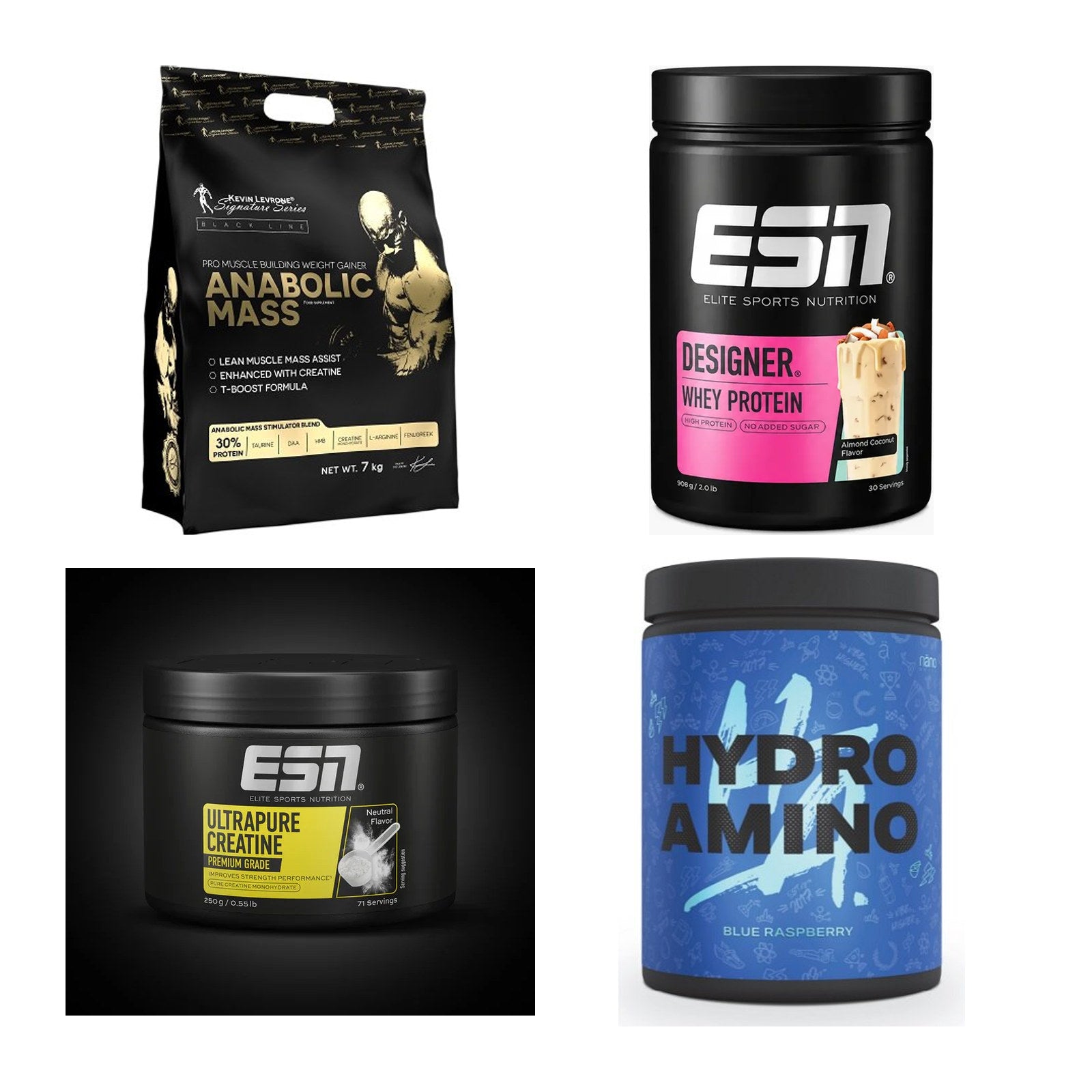 Masseaufbau für Fortgeschrittene: Kevin Levrone Anabolic + 3 weitere – alle enthaltenen Artikel