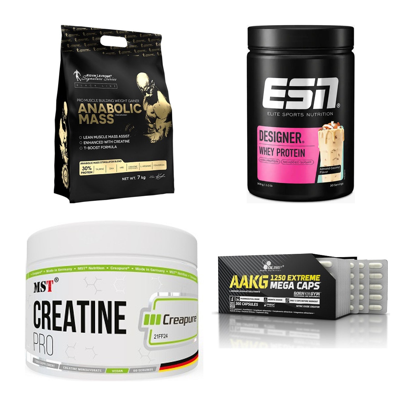 Masseaufbau für Fortgeschrittene: Kevin Levrone Anabolic + 3 weitere – alle enthaltenen Artikel