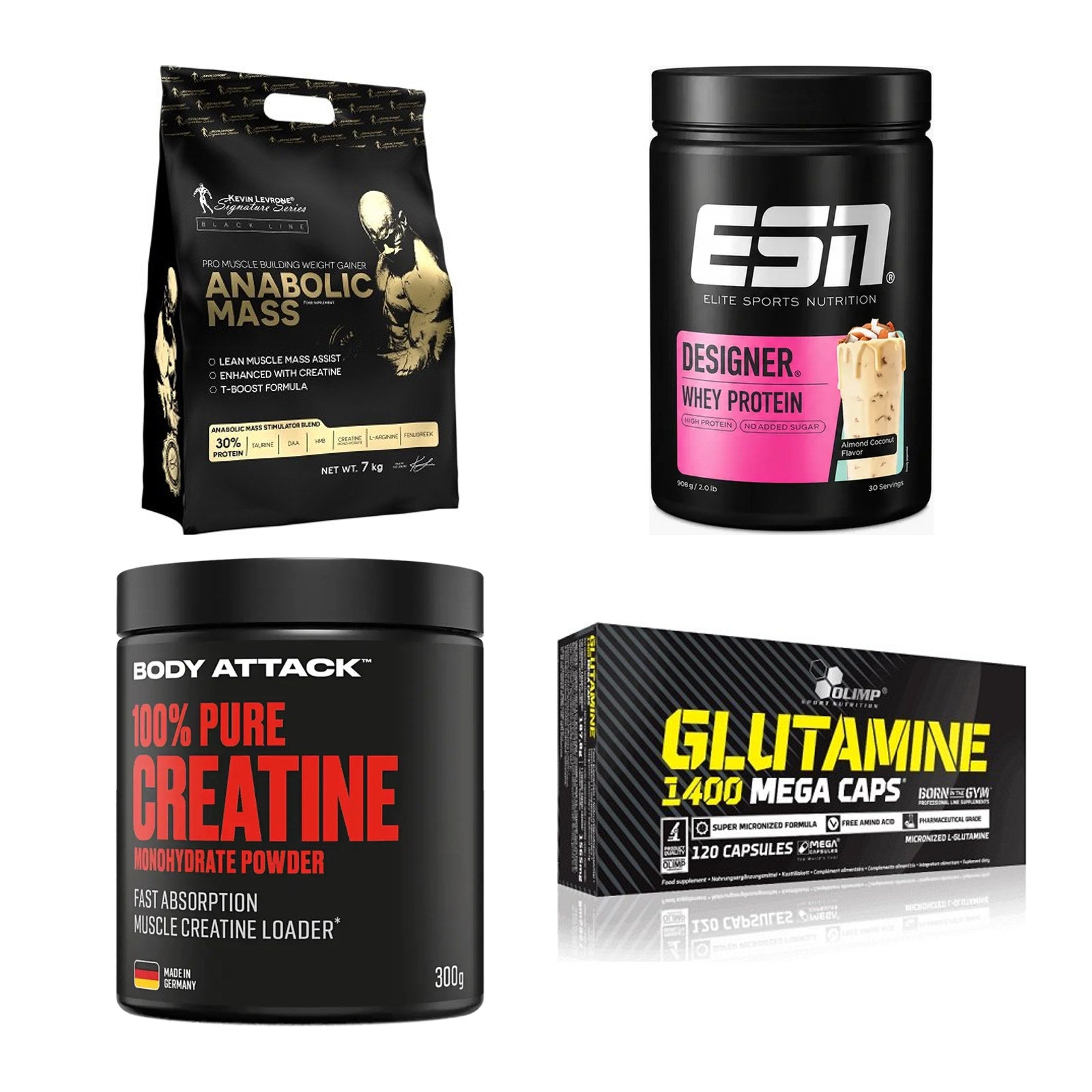 Masseaufbau für Fortgeschrittene: Kevin Levrone Anabolic + 3 weitere – alle enthaltenen Artikel